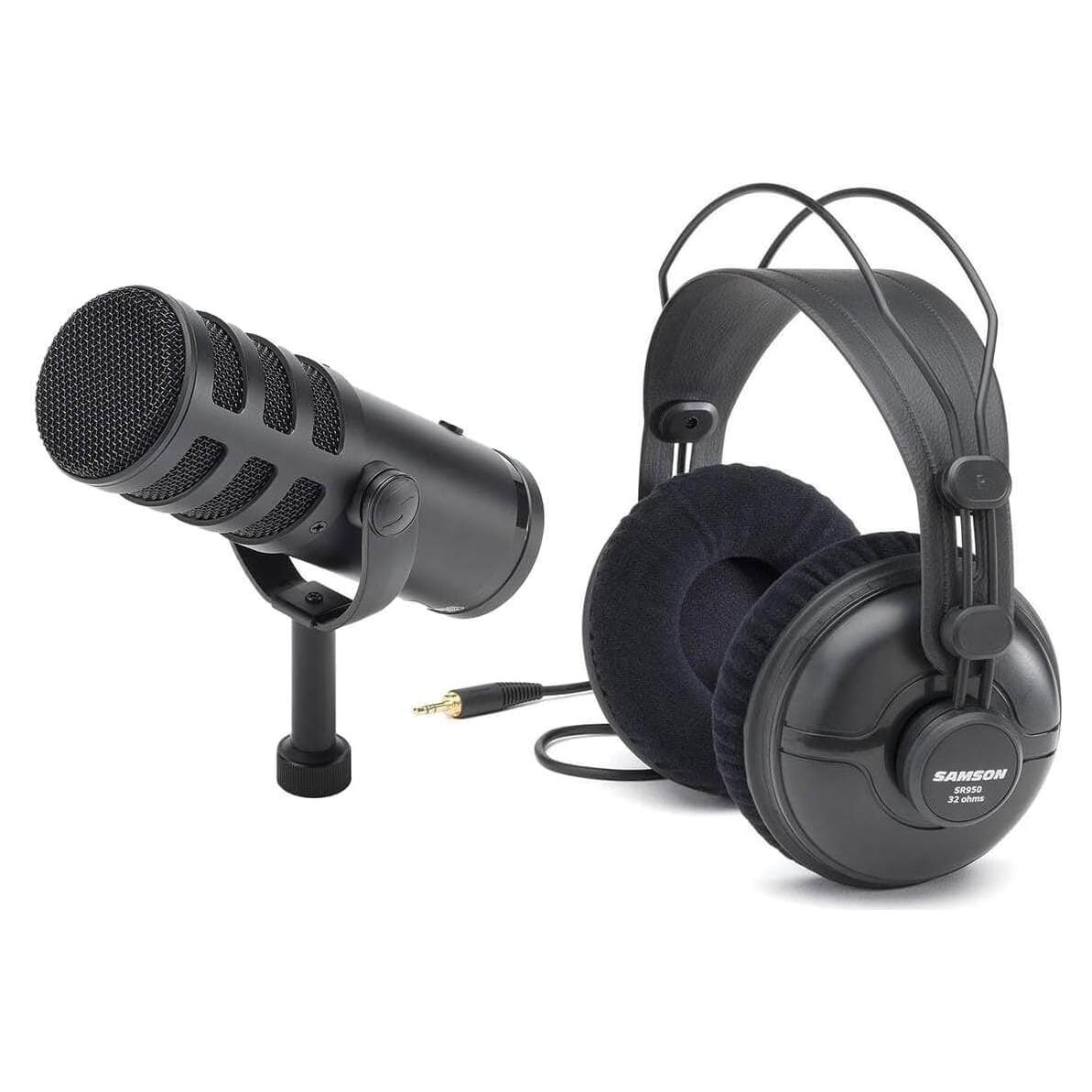 Micrófono Dinámico Samson Q9U con Auriculares SR950