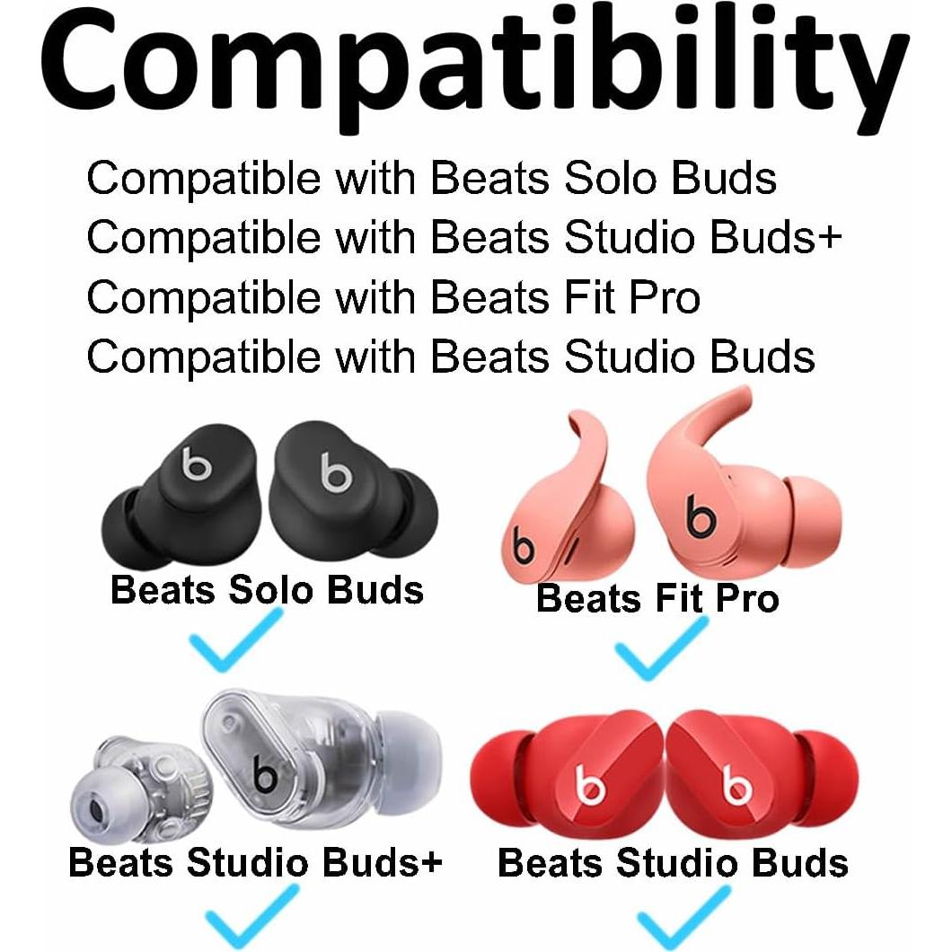 Puntas de oído A-Focus para Beats Solo Buds - 9 pares de silicona