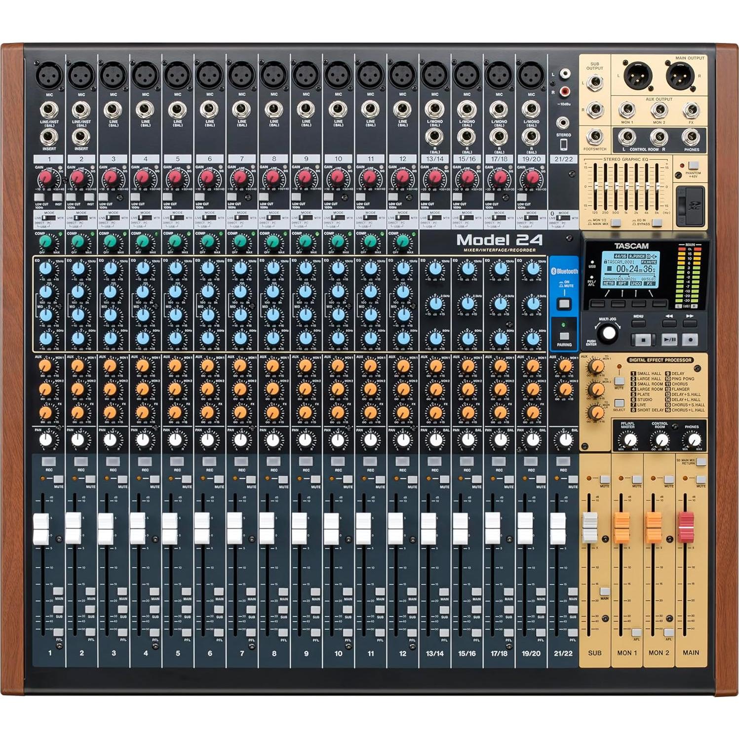 Grabador Multi-Pista TASCAM Modelo 24 + Funda y Auriculares