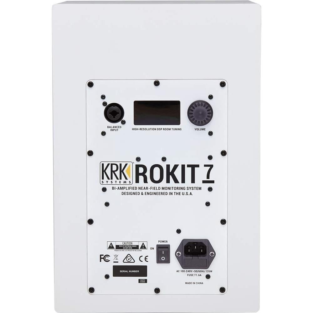 Monitor de Estudio KRK RP7 G4 Bi-Amplificado 7" Blanco