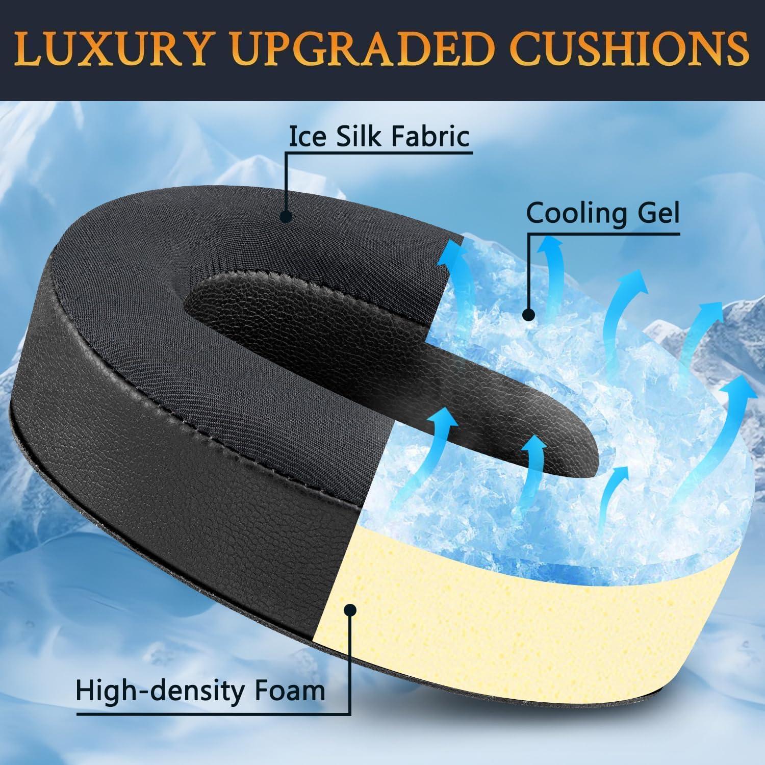 Almohadillas de Gel Refrigerante SOULWIT para Auriculares Audeze Maxwell - Negro