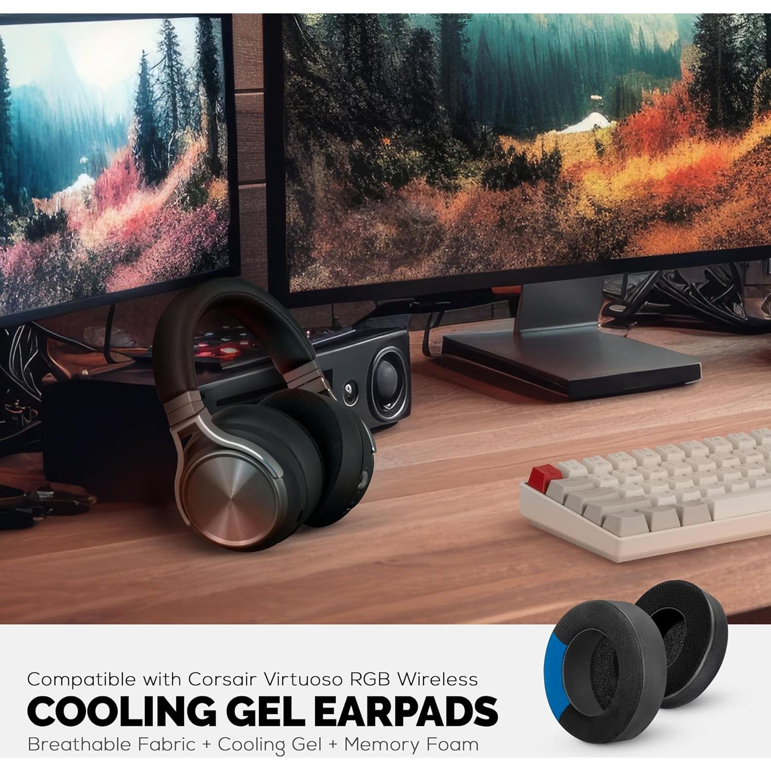 Almohadillas Híbridas Brainwavz para Corsair Virtuoso - Gel Refrigerante