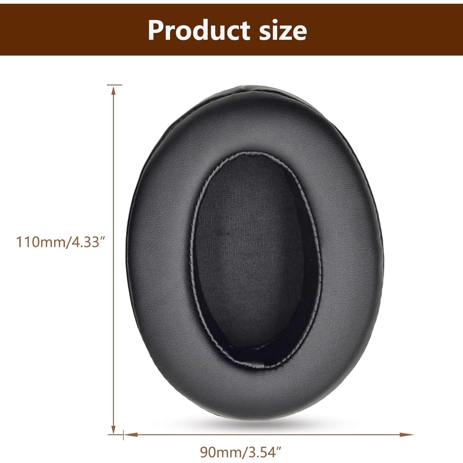 Almohadillas de Repuesto ACCIUK para Auriculares Brainwavz HM5 - Cuero Suave y Espuma de Memoria