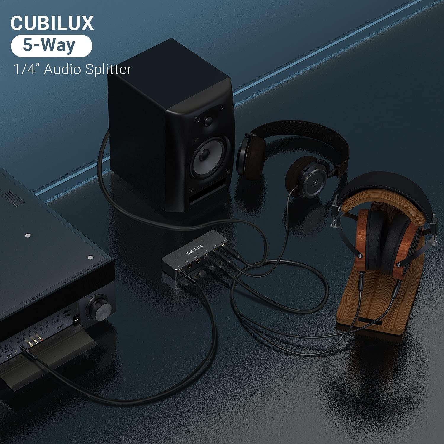 Divisor de Audio Pasivo Cubilux 6.35mm 5 Salidas Estéreo