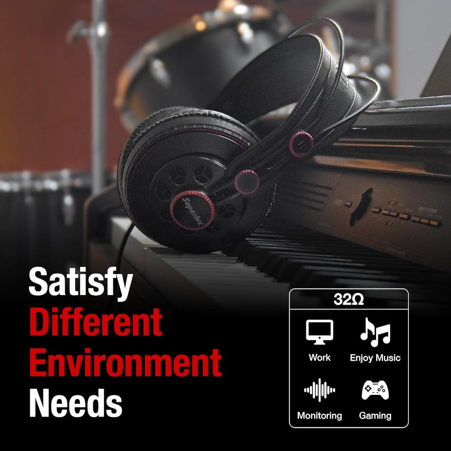 Auriculares de Estudio Superlux HD681 + Micrófono D112C Profesional