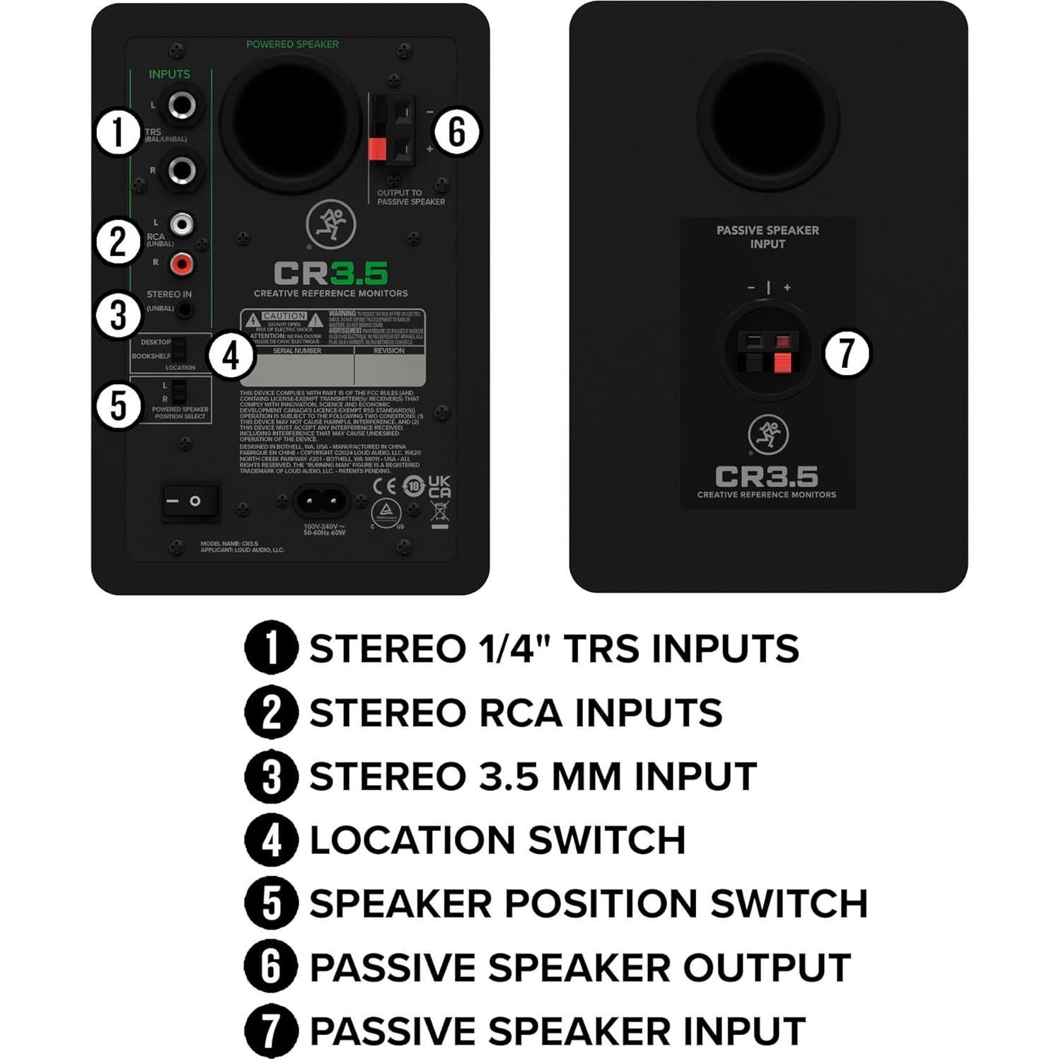 Monitores de Estudio Mackie CR3.5 Activos 3.5" con Control de Tono