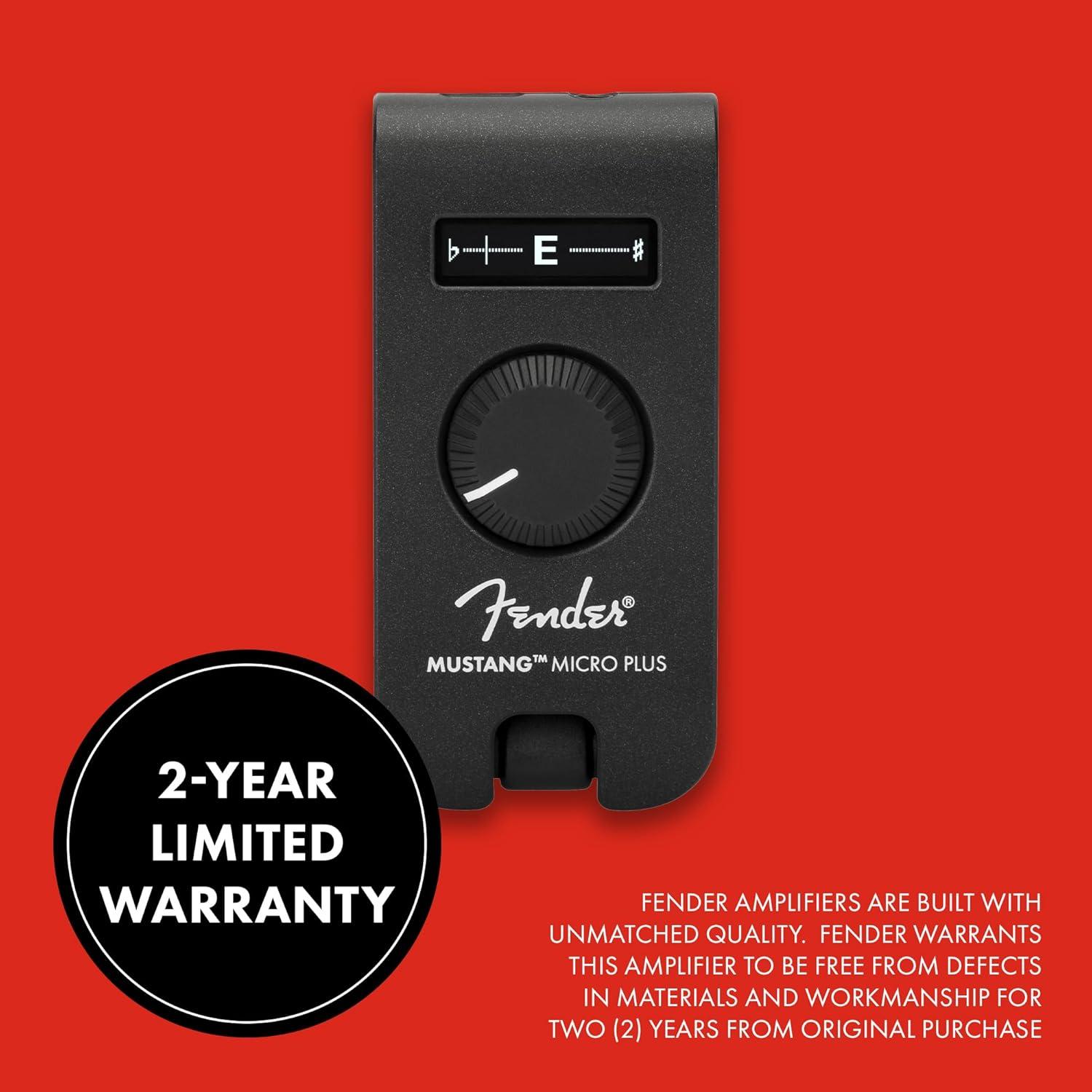 Amplificador de auriculares Fender Mustang Micro Plus - Bluetooth, 50 efectos