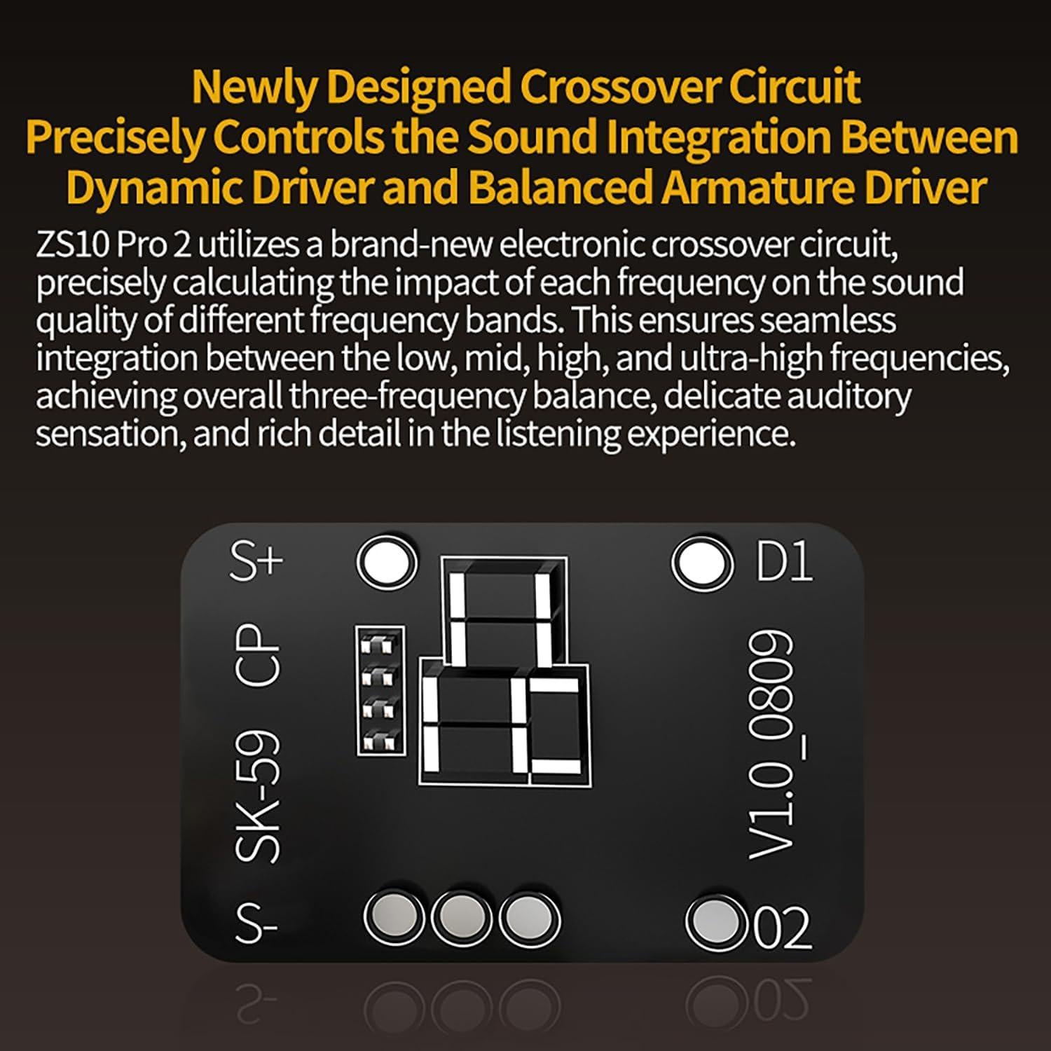 Auriculares In-Ear KZ ZS10 PRO 2 HiFi 1DD+4BA 20-40000Hz
