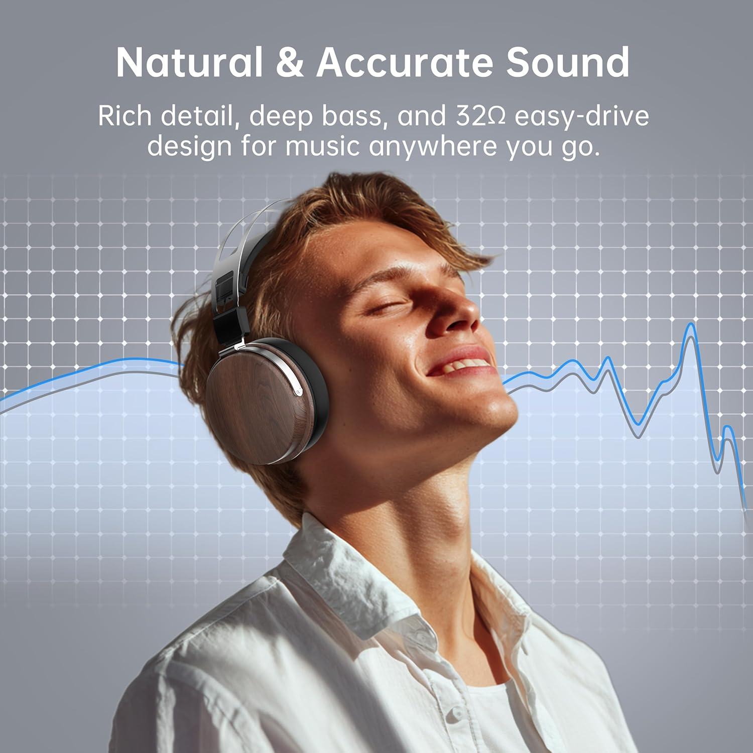 Auriculares de Estudio SEJJ Emr100 Over-Ear 50mm Gris