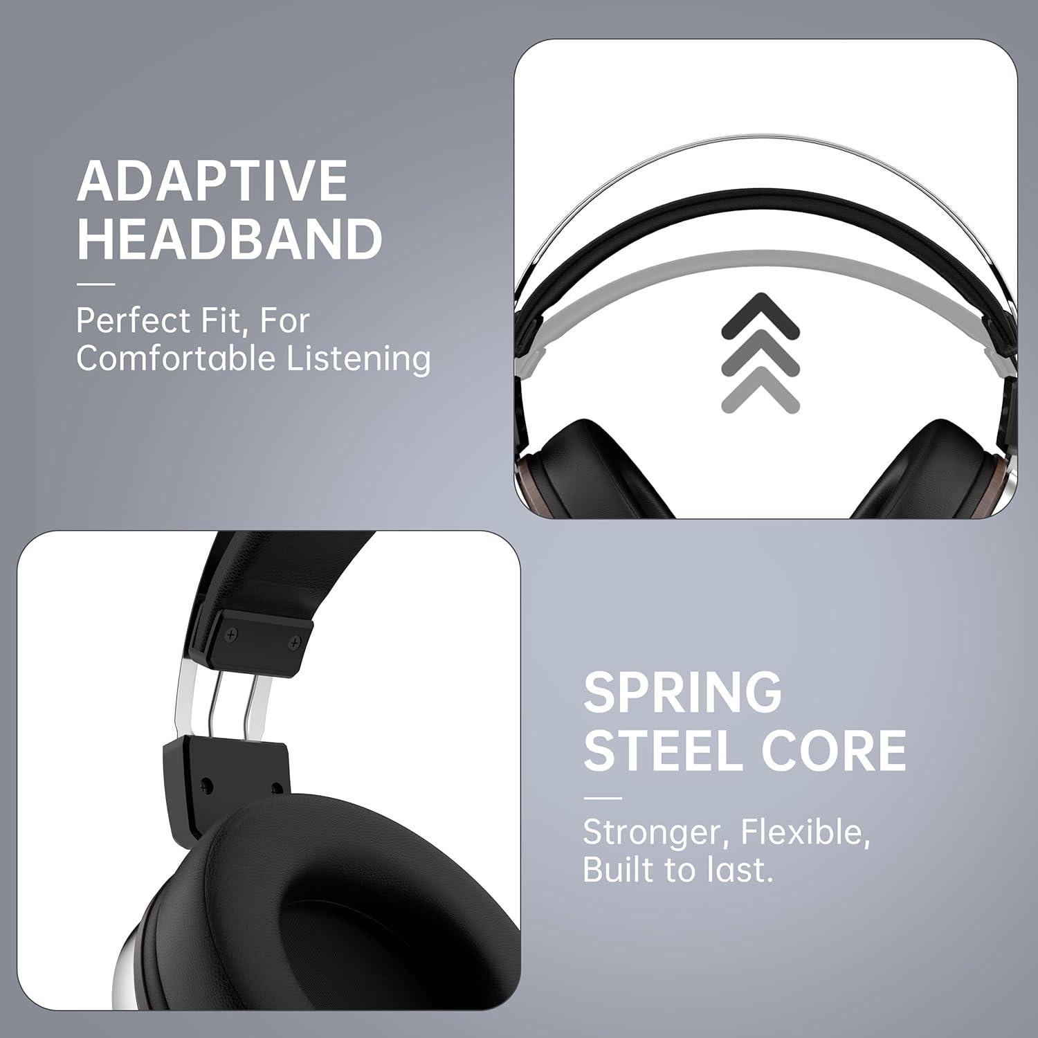 Auriculares de Estudio SEJJ Emr100 Over-Ear 50mm Gris