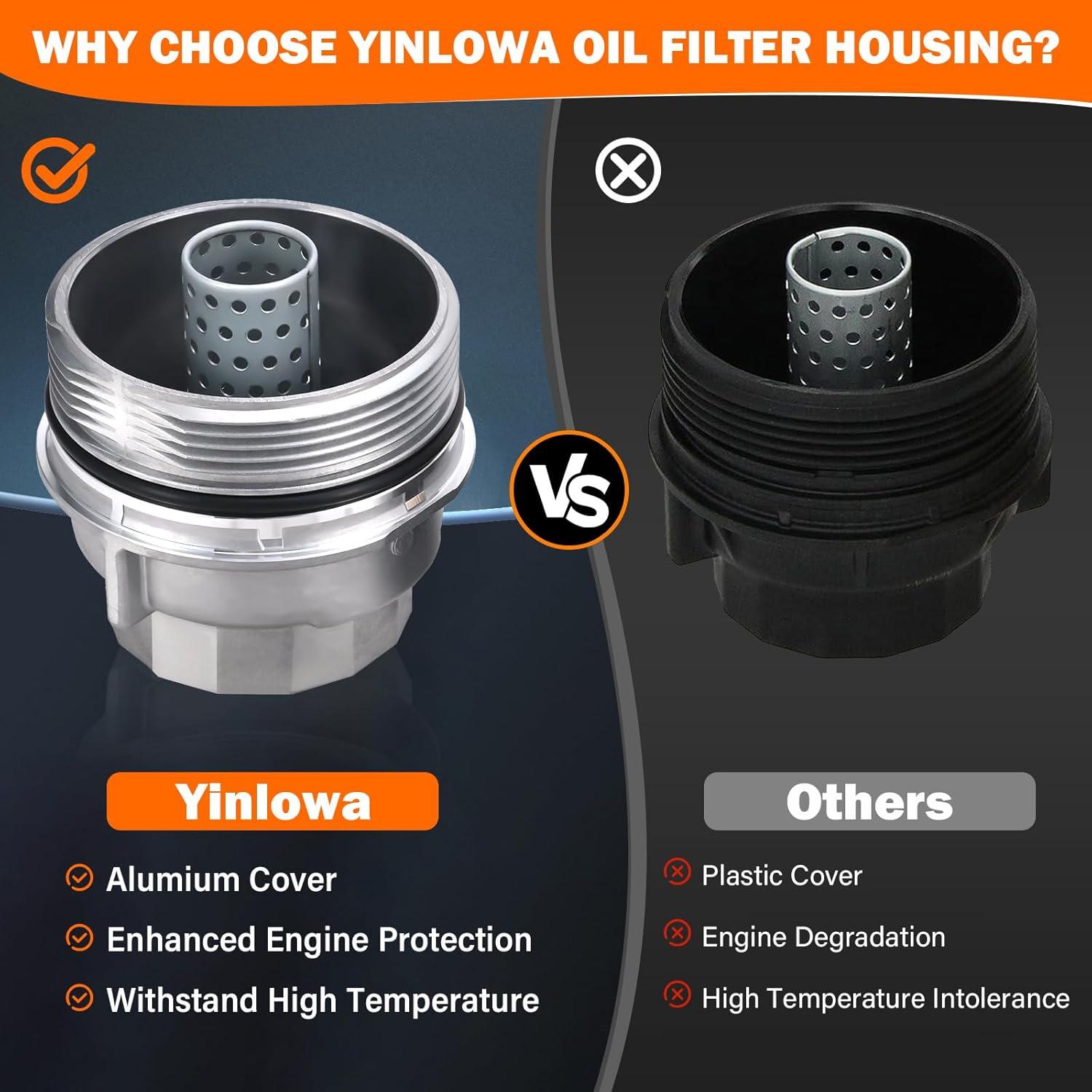 Capuchón de Carcasa de Filtro de Aceite Yinlowa para Toyota y Lexus