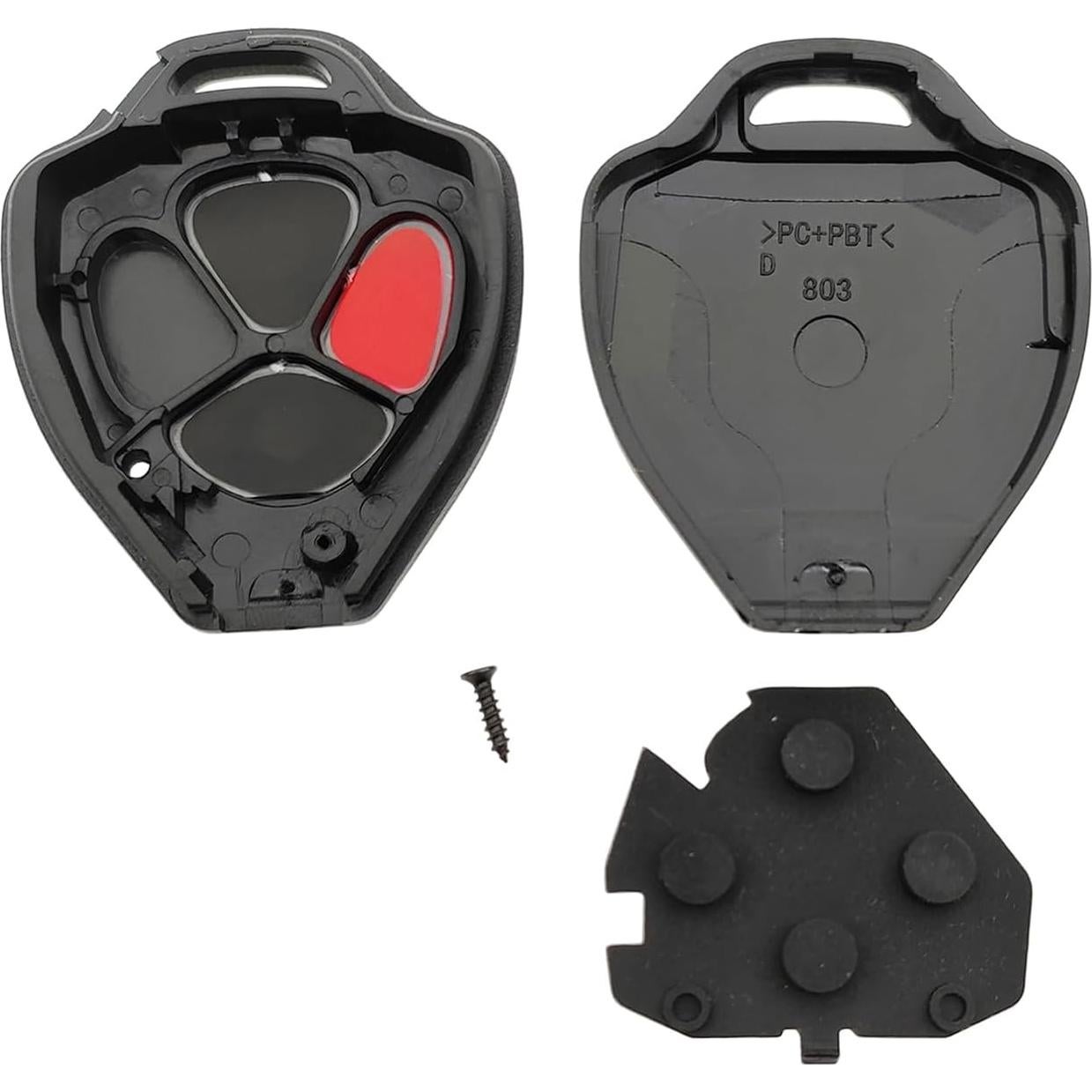 Carcasa de llave de repuesto Toyota Arruweer ALKZ009 4 botones