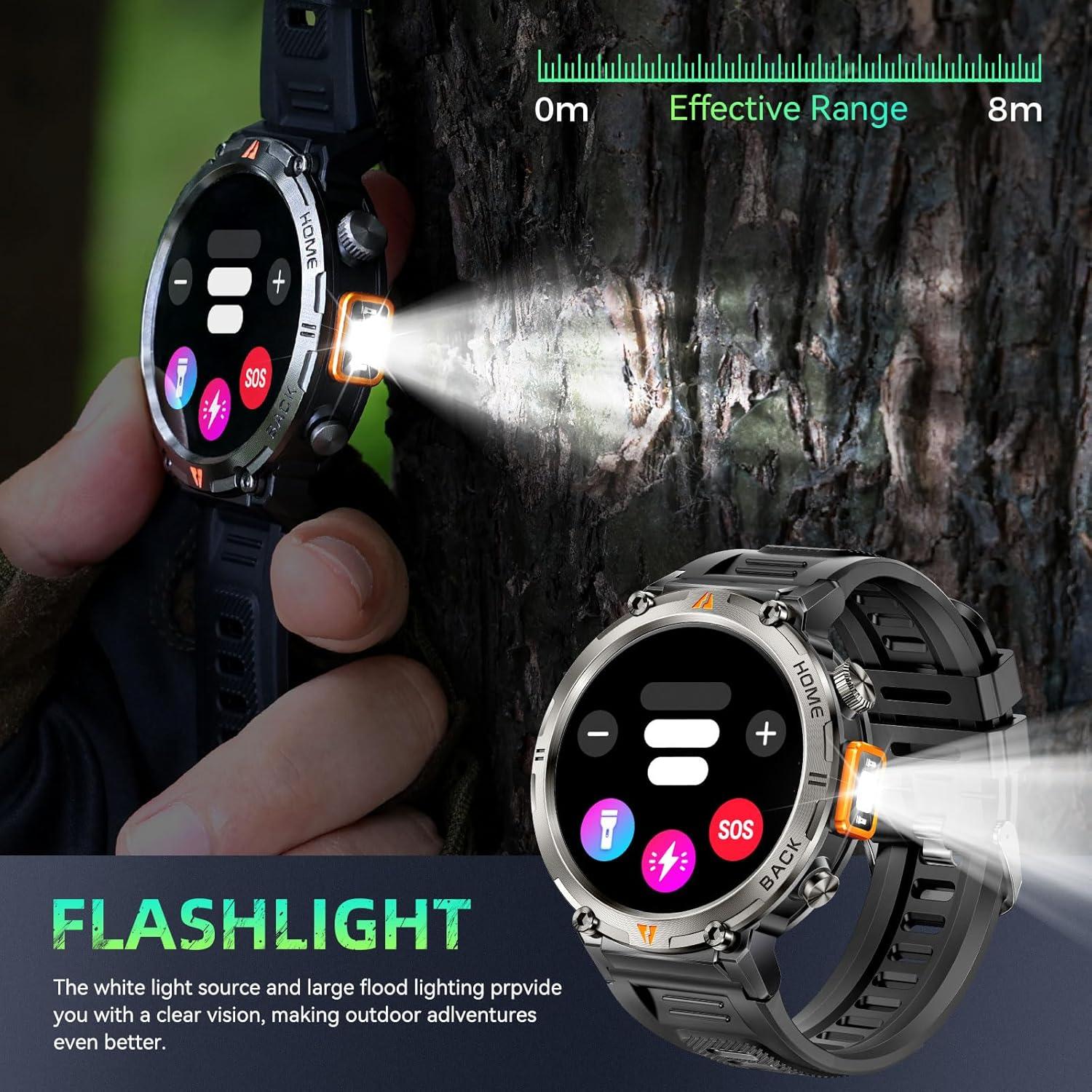 Reloj Inteligente Militar LaNikar 1.45" GPS Impermeable