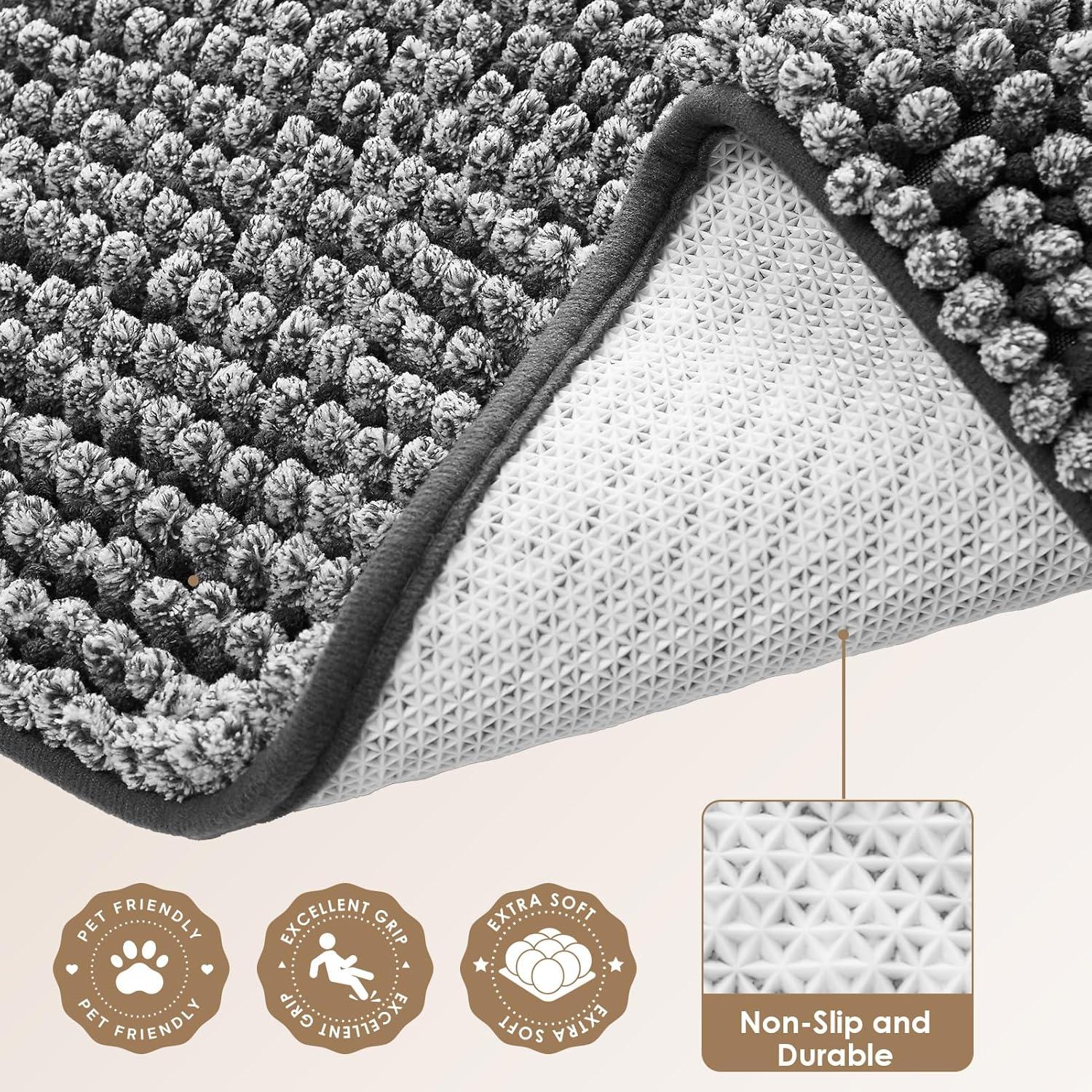 Alfombra Super Absorbente EHEYCIGA 76x50 cm Gris para Mascotas