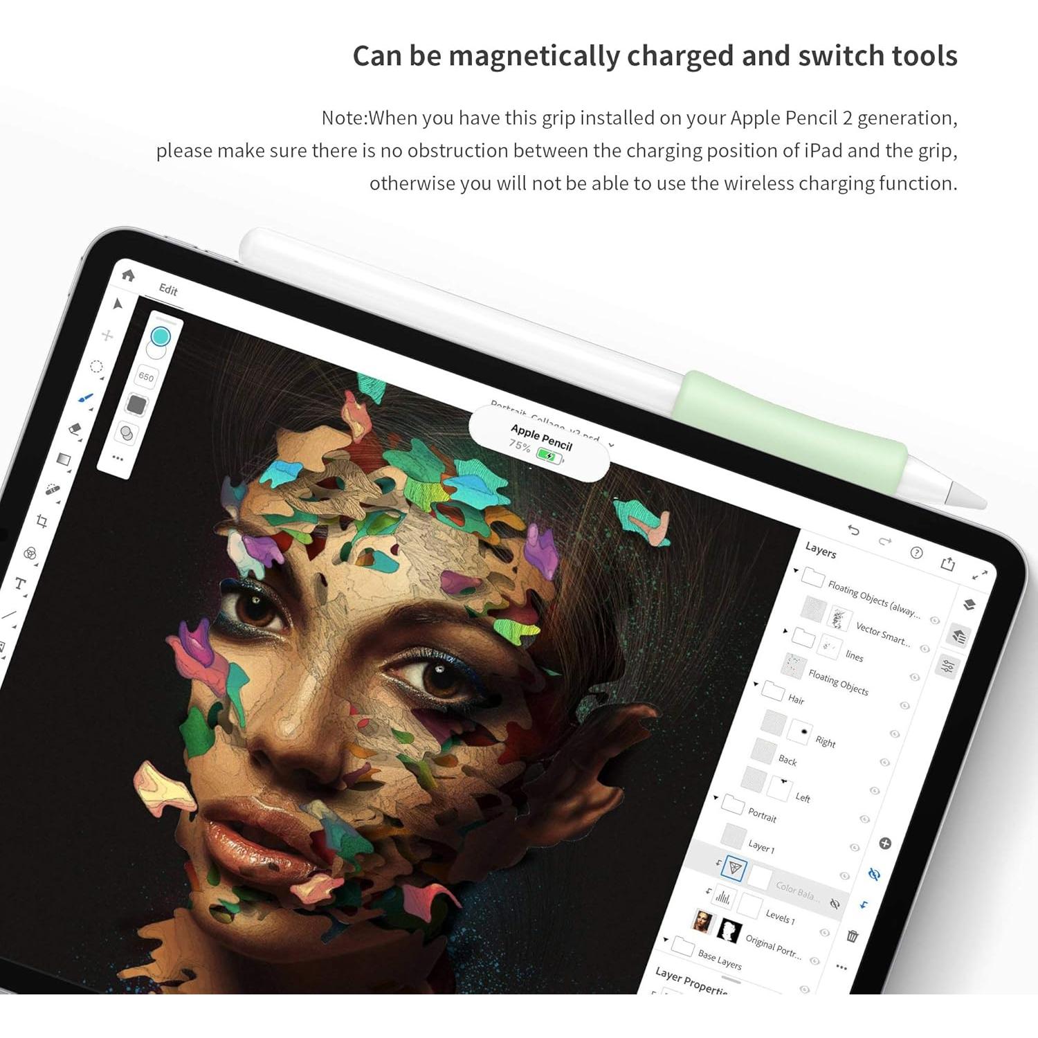 Paquete de 3 fundas de silicona para Apple Pencil 2ª gen