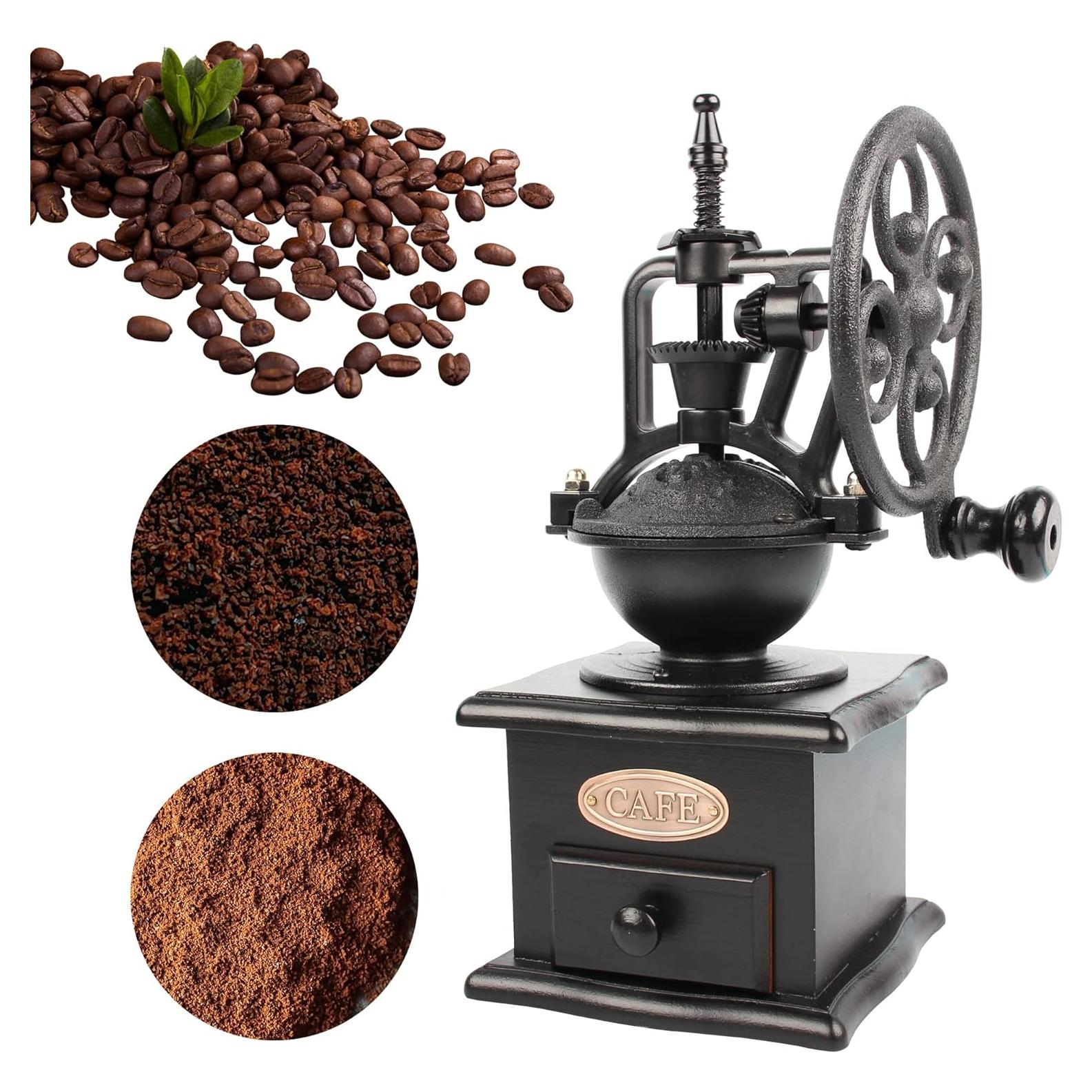 Molino de Café Manual LITAITAI de Madera y Hierro Fundido