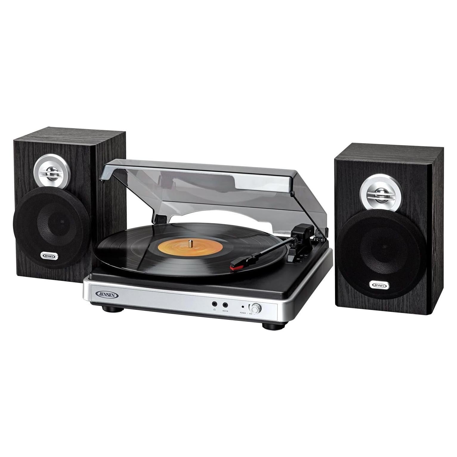 Tocadiscos Estéreo JENSEN JTA-325 3 Velocidades USB MP3