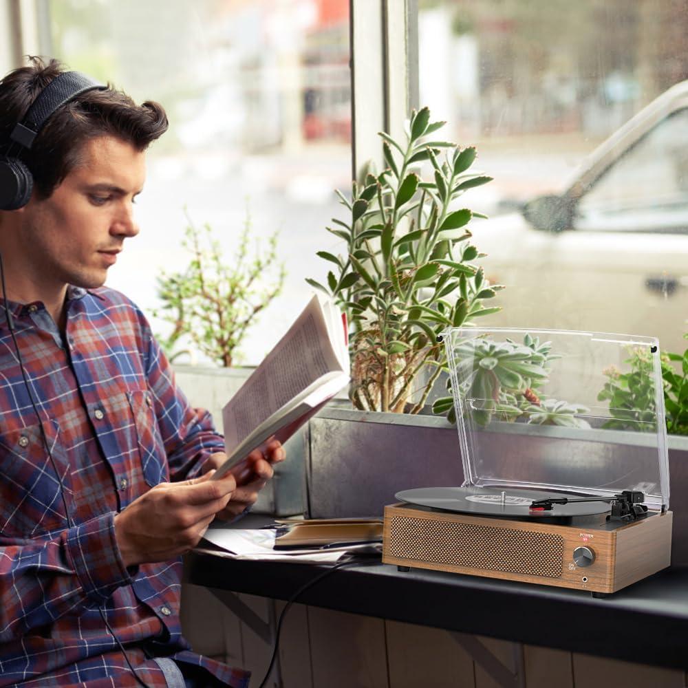 Tocadiscos Vintage con Altavoces Seasonlife R608 3 Velocidades