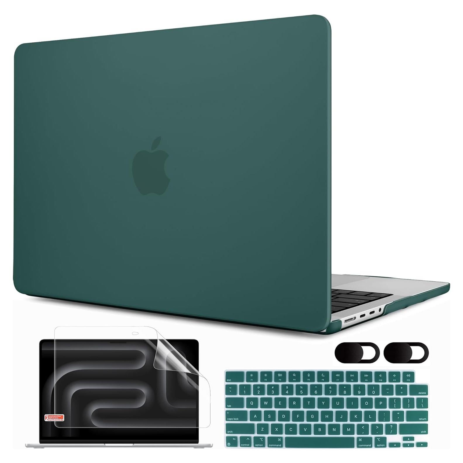 Carcasa Dura MEEgoodo para MacBook Pro 14" Verde Mate