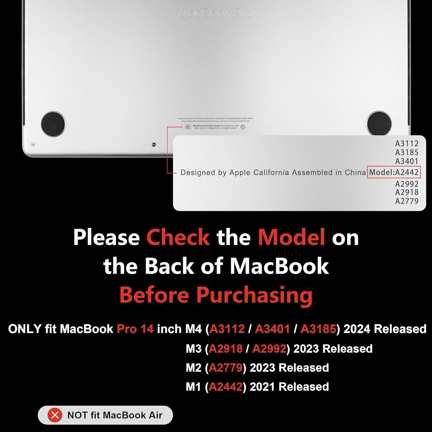 Carcasa Dura MEEgoodo para MacBook Pro 14" Verde Mate