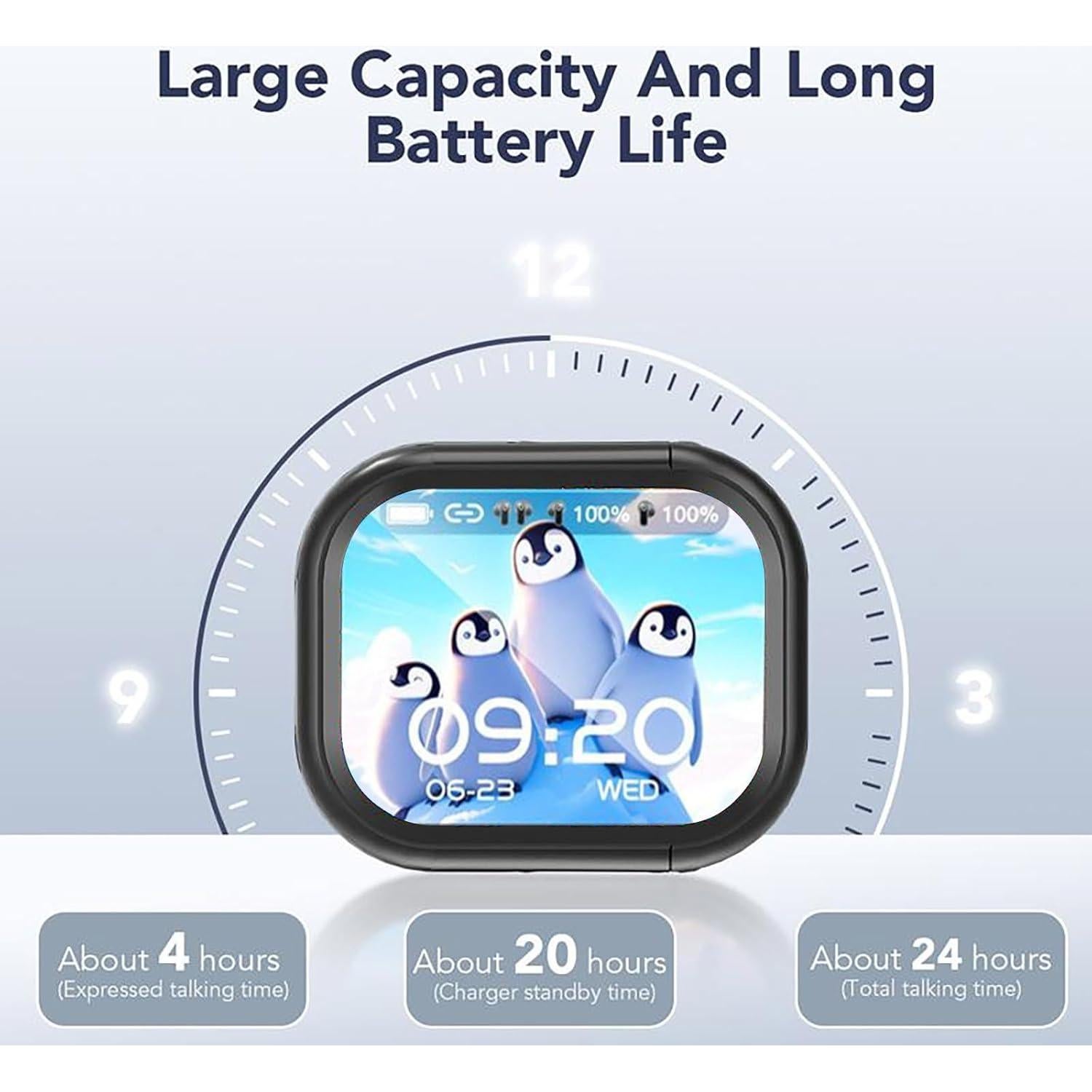 Auriculares In-Ear Bluetooth NE20 con Traducción AI y Pantalla Táctil