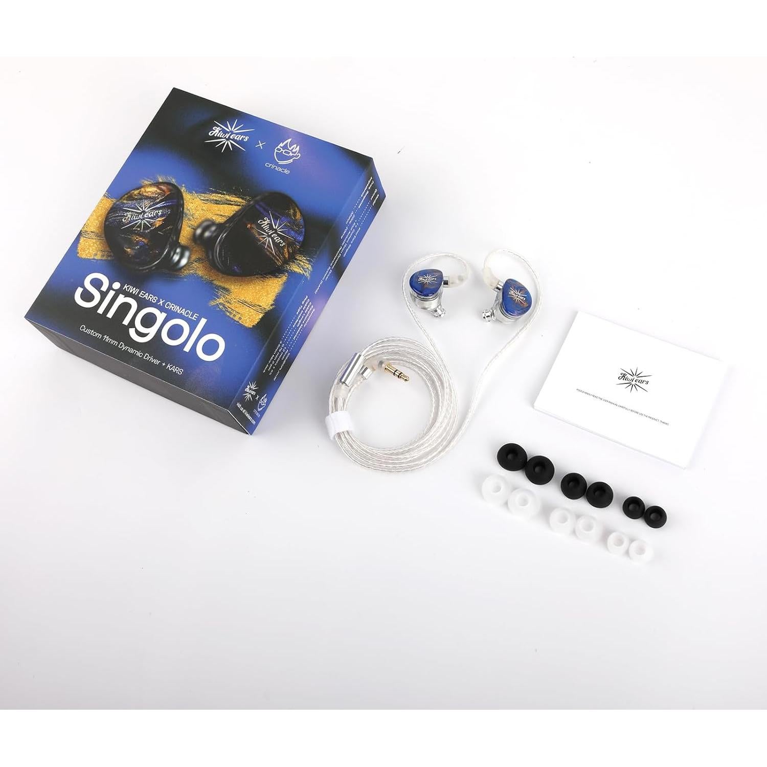 Auriculares In-Ear Kiwi Ears x Crinacle Singolo 11mm Azul