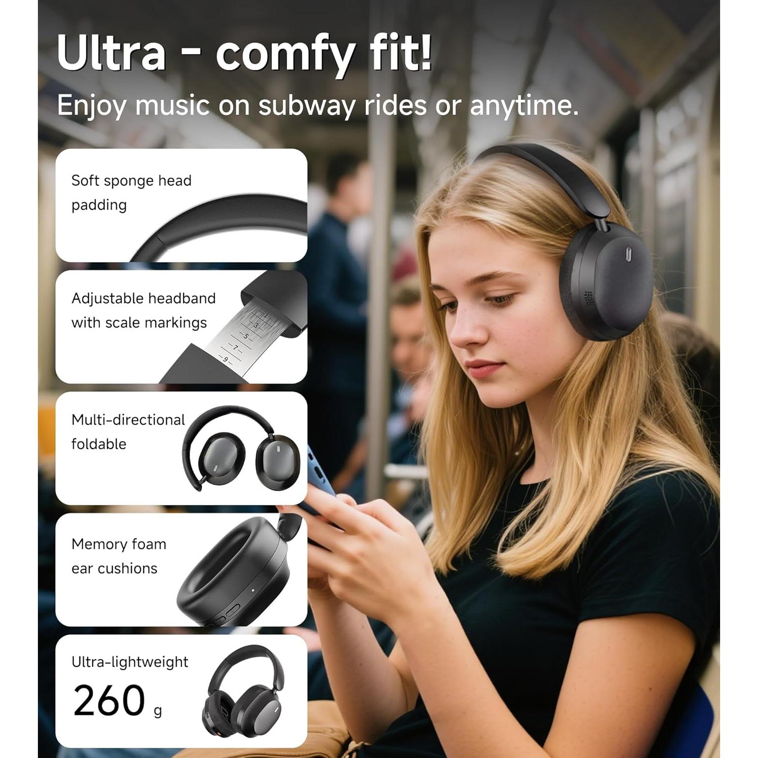 Auriculares Inalámbricos King Lucky B900 ANC Bluetooth 5.4