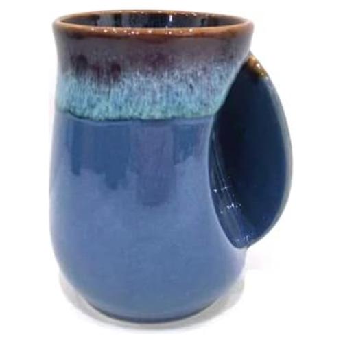 Taza de cerámica Selamica 532ml azul, diseño ergonómico