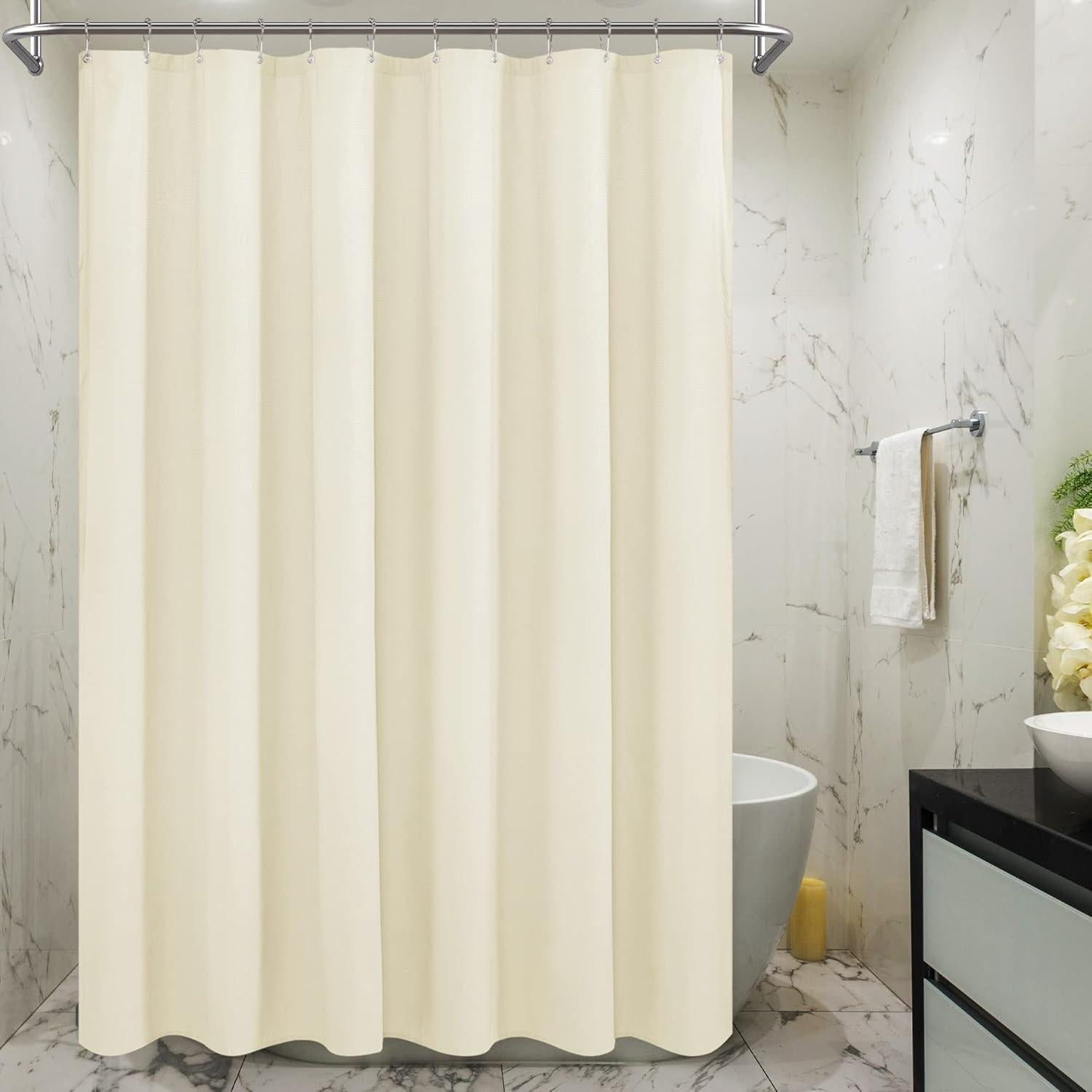 Cortina de Ducha Microfibra Sra. Awesome 178x183 cm Crema