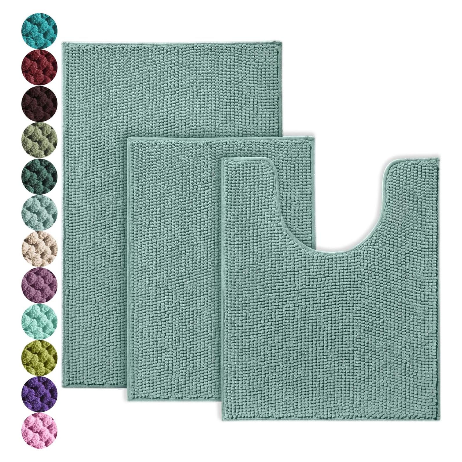 Conjunto de Alfombrillas de Baño Urvoix 3 Piezas Antideslizantes