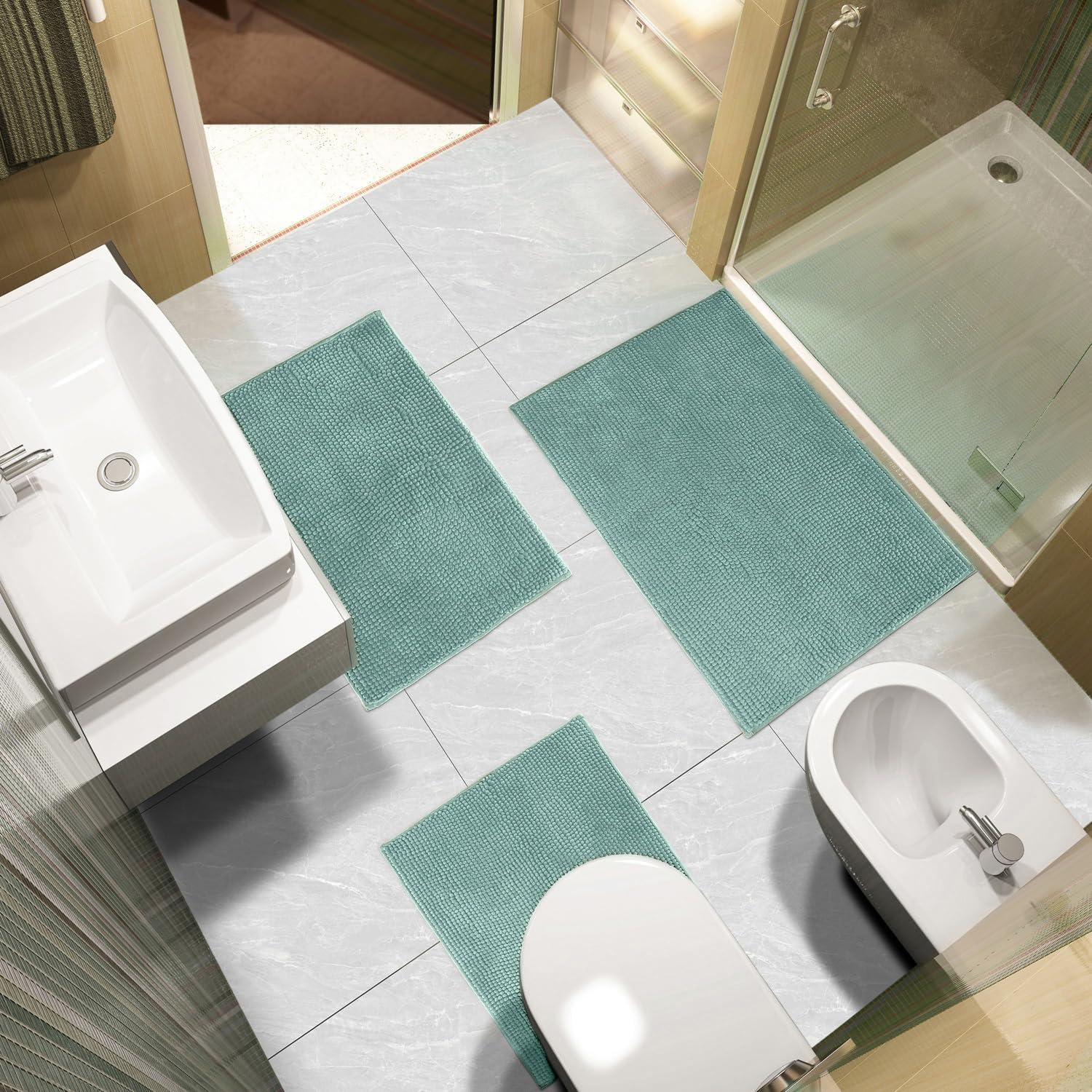 Conjunto de Alfombrillas de Baño Urvoix 3 Piezas Antideslizantes