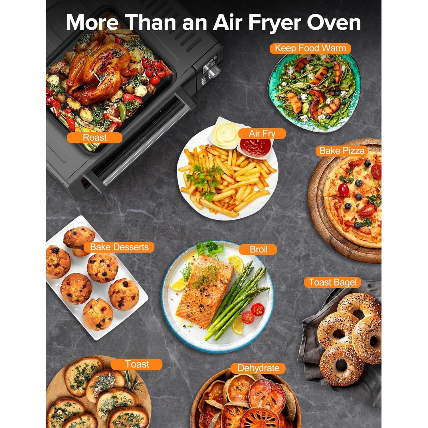 Horno Tostador Nuwave Bravo Pro 21QT 12-en-1 Negro