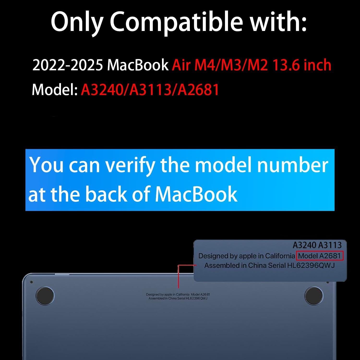 Carcasa Teryeefi para MacBook Air 13.6" M2 M3 M4 Floral