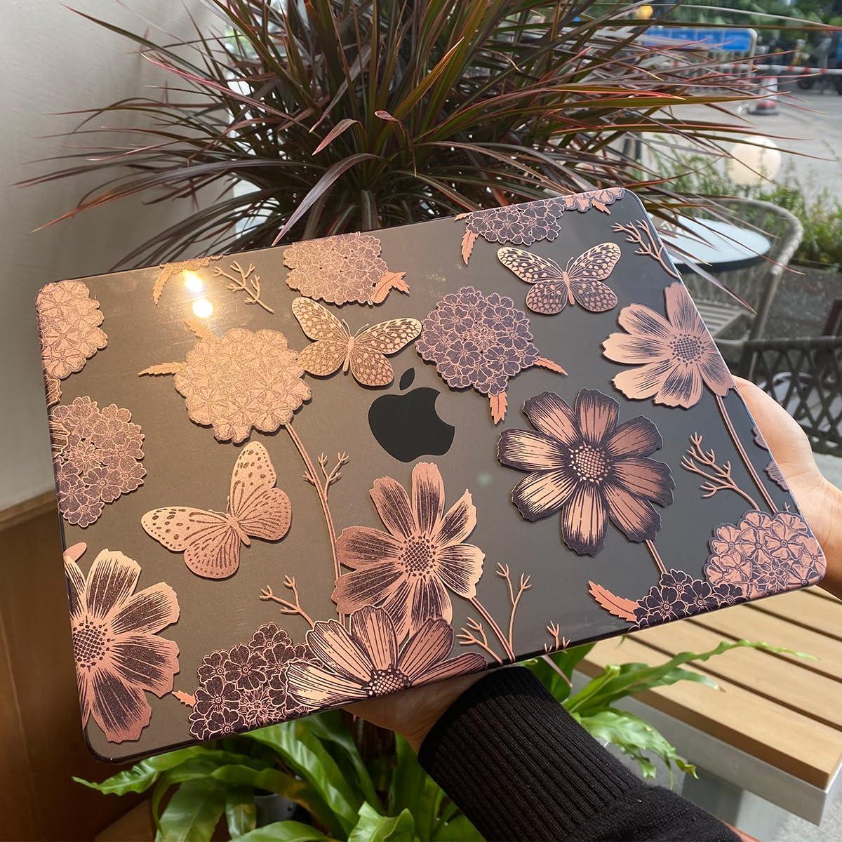 Carcasa Teryeefi para MacBook Air 13.6" M2 M3 M4 Floral