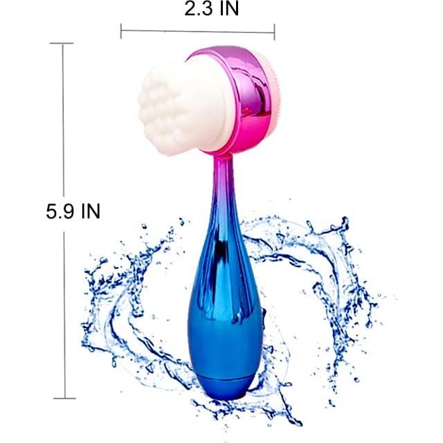 Cepillo Facial de Limpieza 2 en 1 OHES Rosa-Azul Silicona