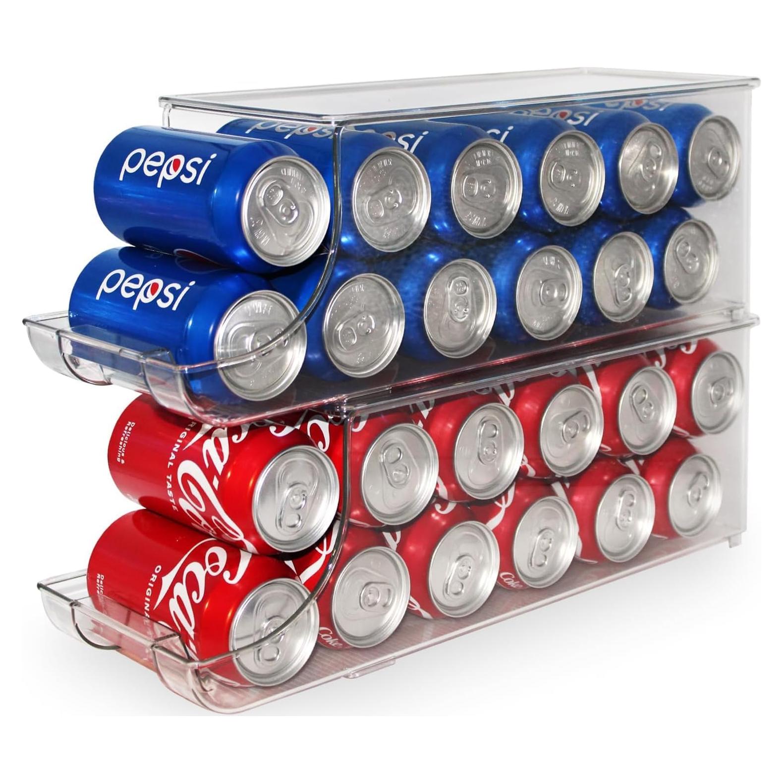 Organizador de Latas de Soda ShelfShaper, Apilable, 2 Piezas