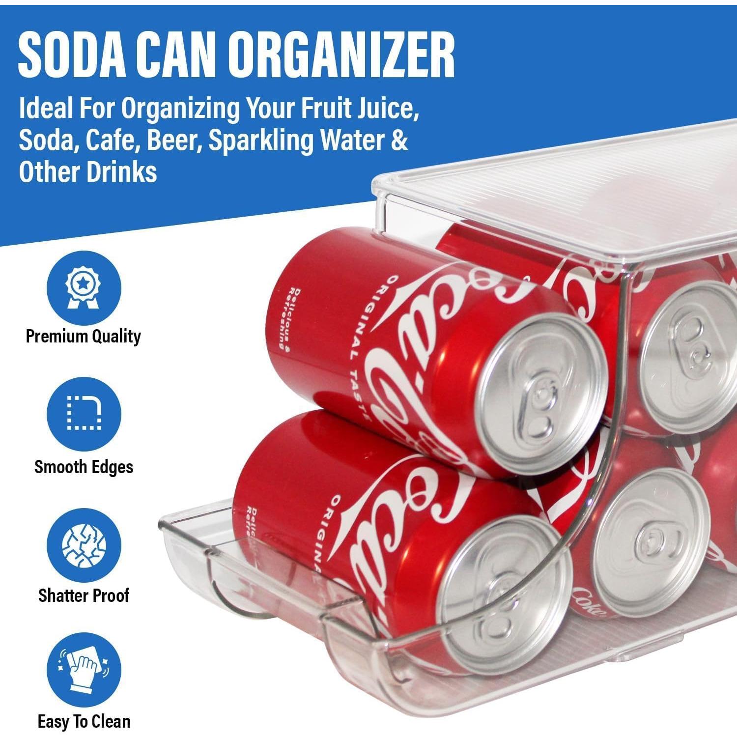 Organizador de Latas de Soda ShelfShaper, Apilable, 2 Piezas