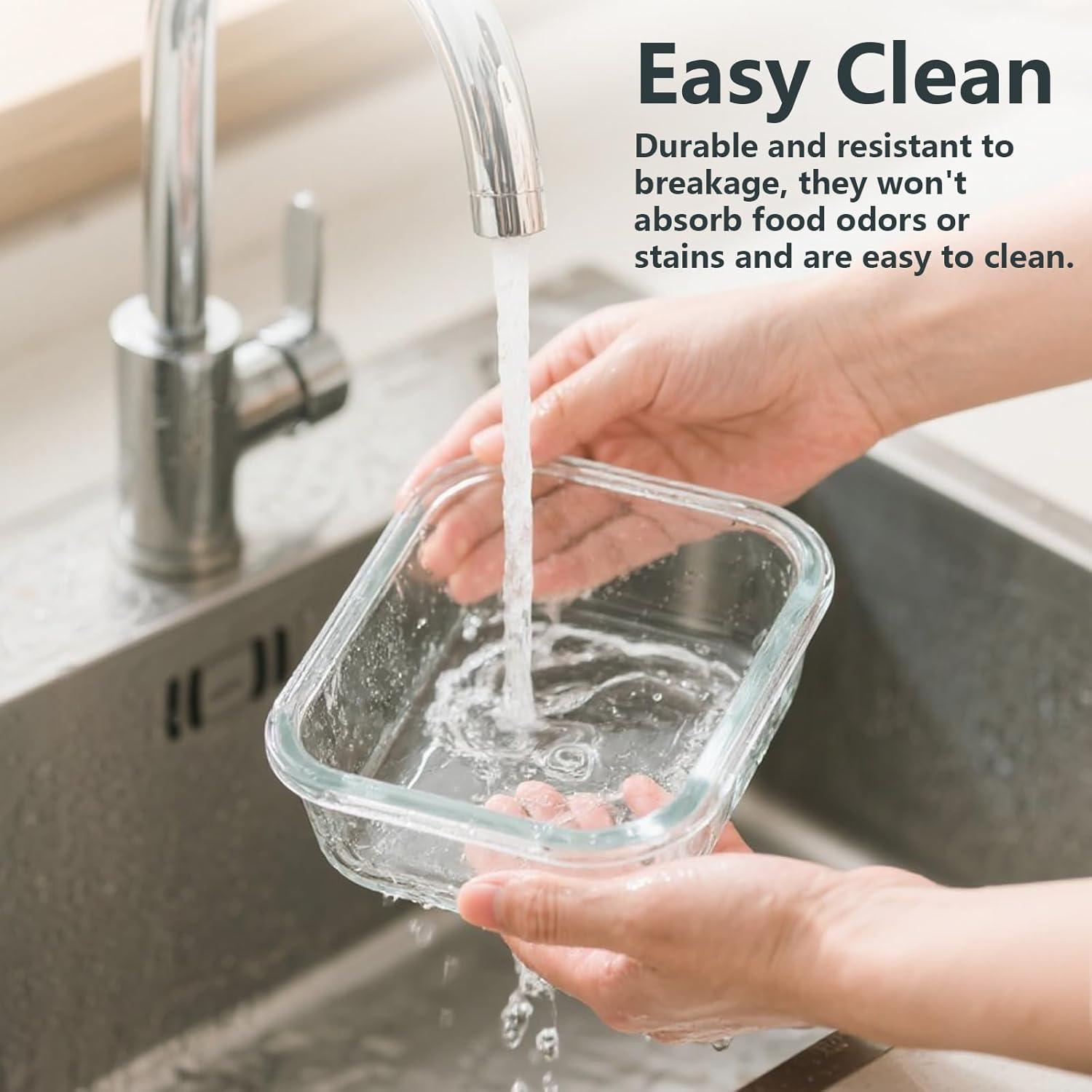 Juego de 12 Contenedores de Almacenamiento de Vidrio Bestfull