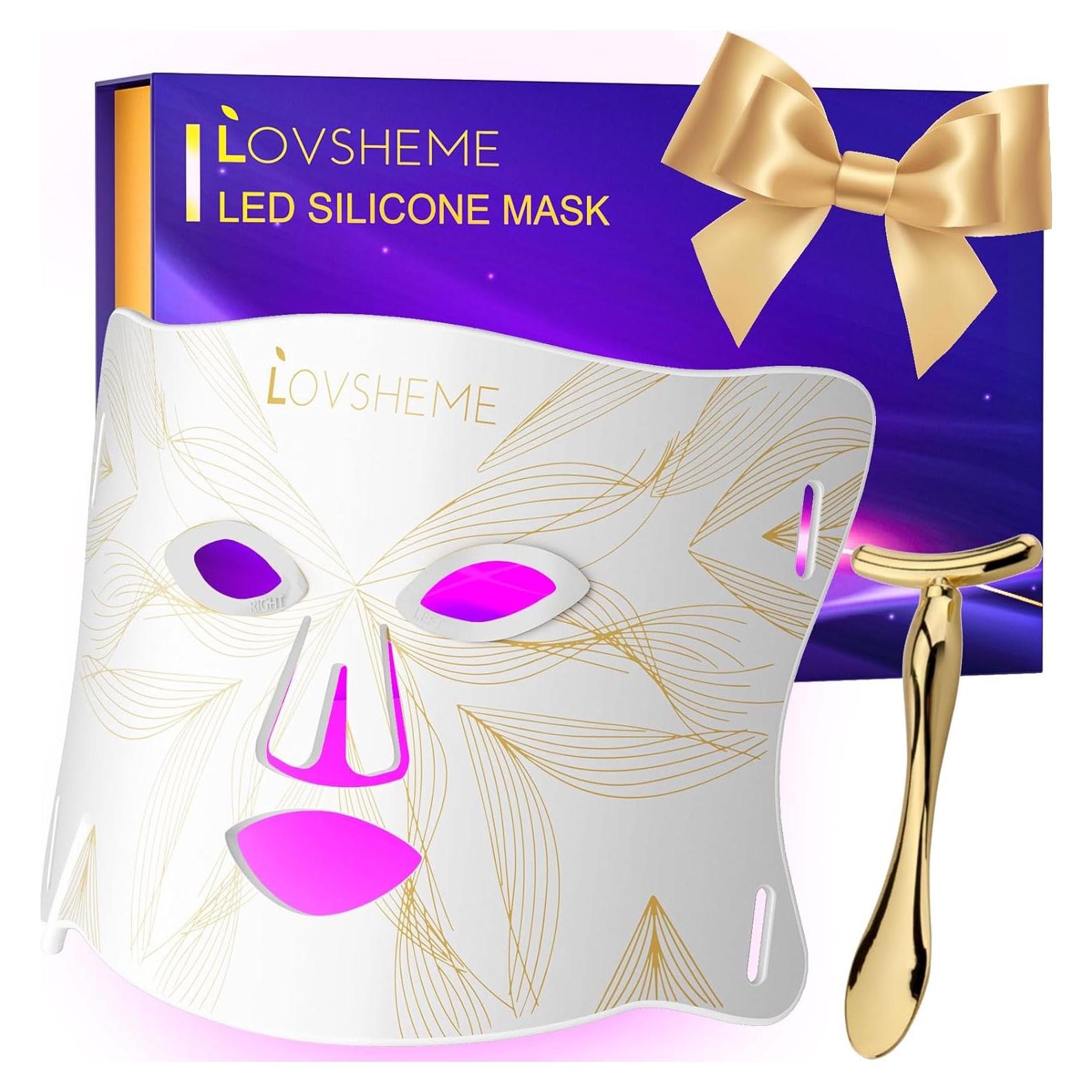 Máscara de Terapia de Luz Roja Lovsheme 320 LEDs Rejuvenecimiento