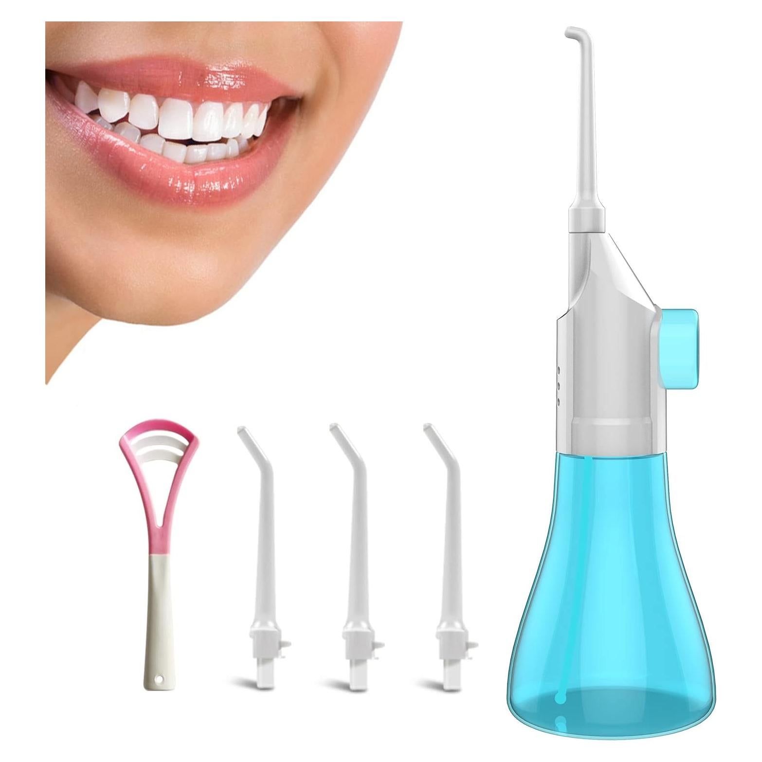 Hilo Dental Inalámbrico Portátil Shouken con 3 Cabezales