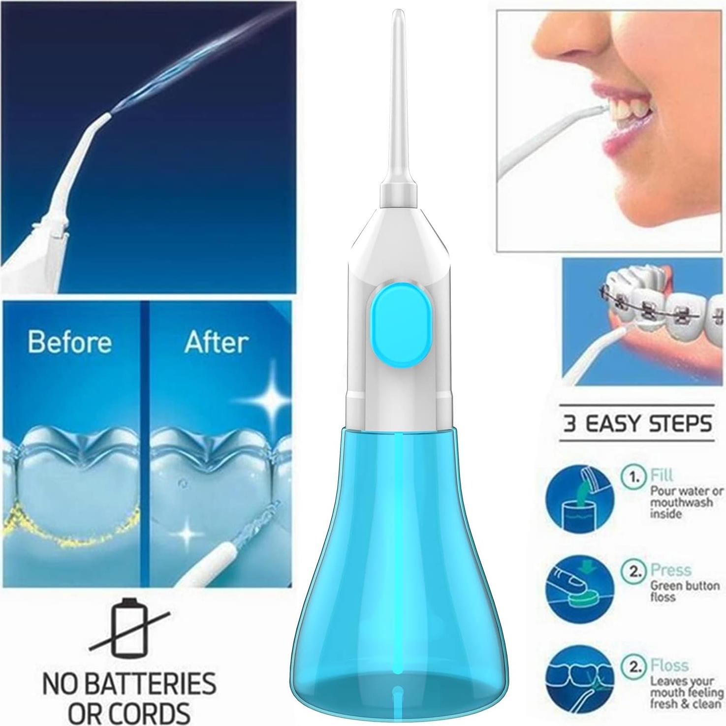 Hilo Dental Inalámbrico Portátil Shouken con 3 Cabezales