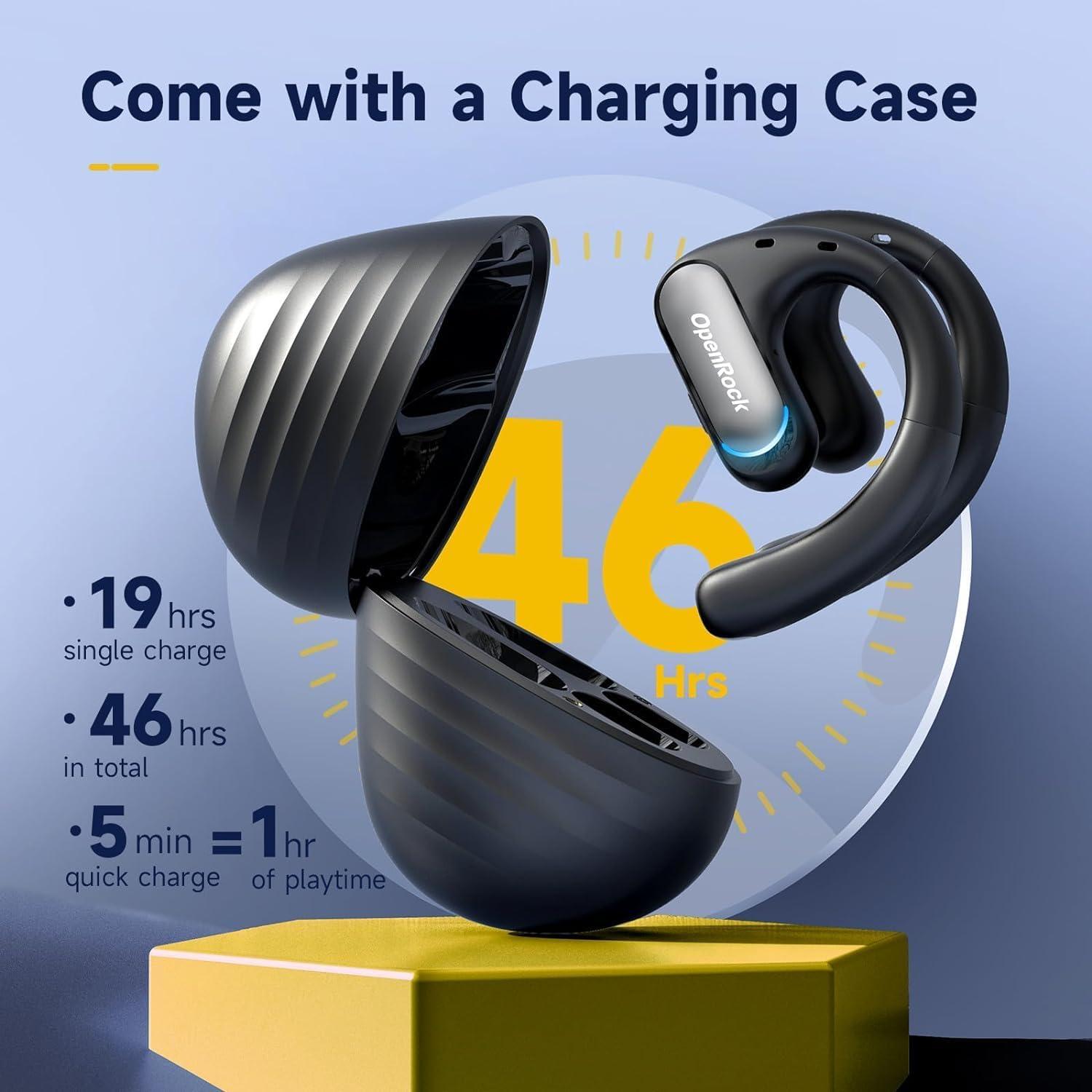 Auriculares Inalámbricos OpenRock Pro Bluetooth 5.2, 46h Batería