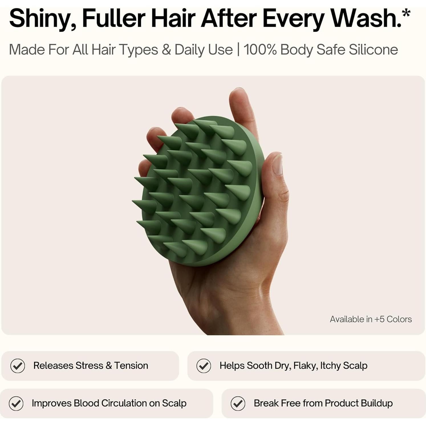 Masajeador de Cuero Cabelludo SXNSE Ártico - Silicona Suave 130g