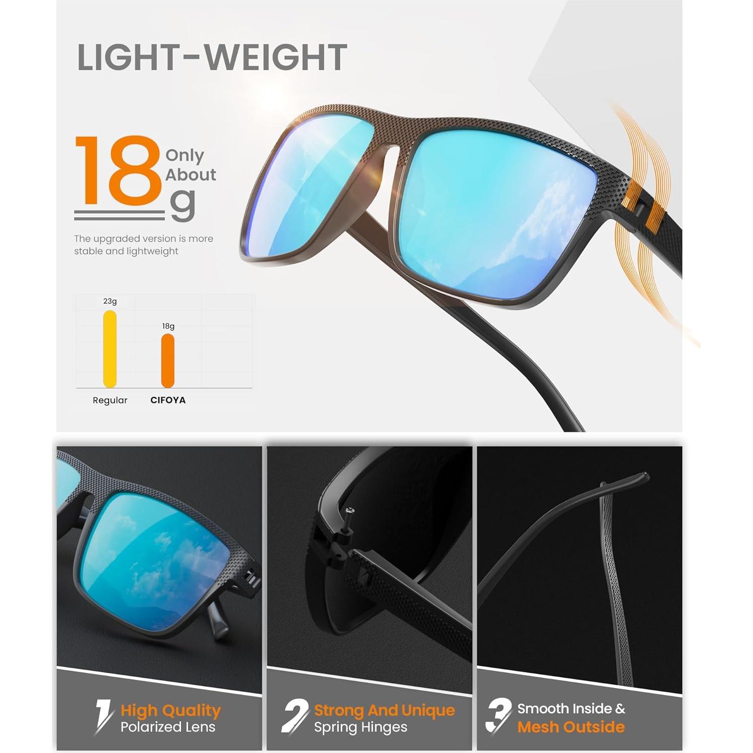 Gafas de sol polarizadas CIFOYA UV protección 5 unidades