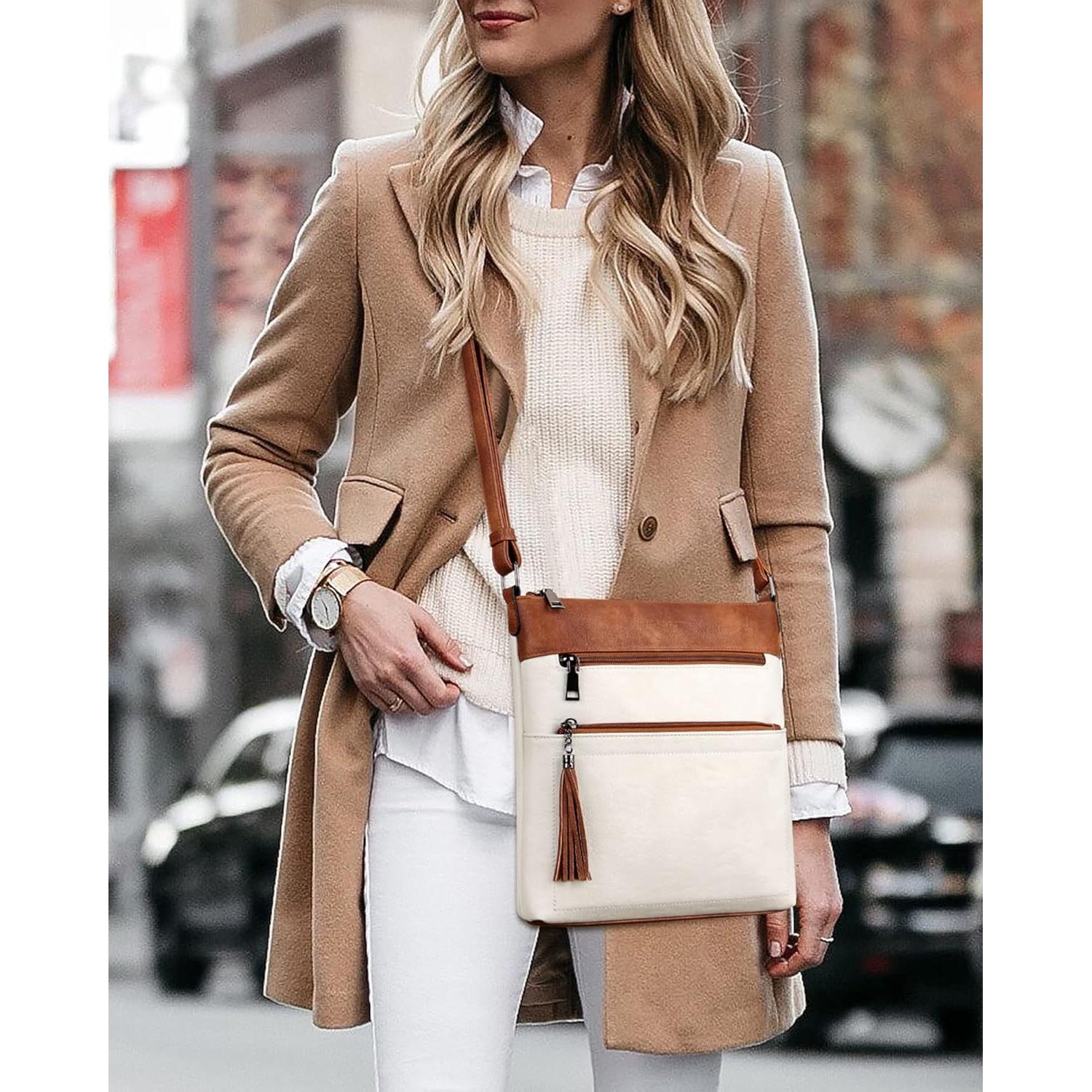 Bolso Cruzado MASINTOR para Mujeres - Cuero Vegano, 27x5x25 cm