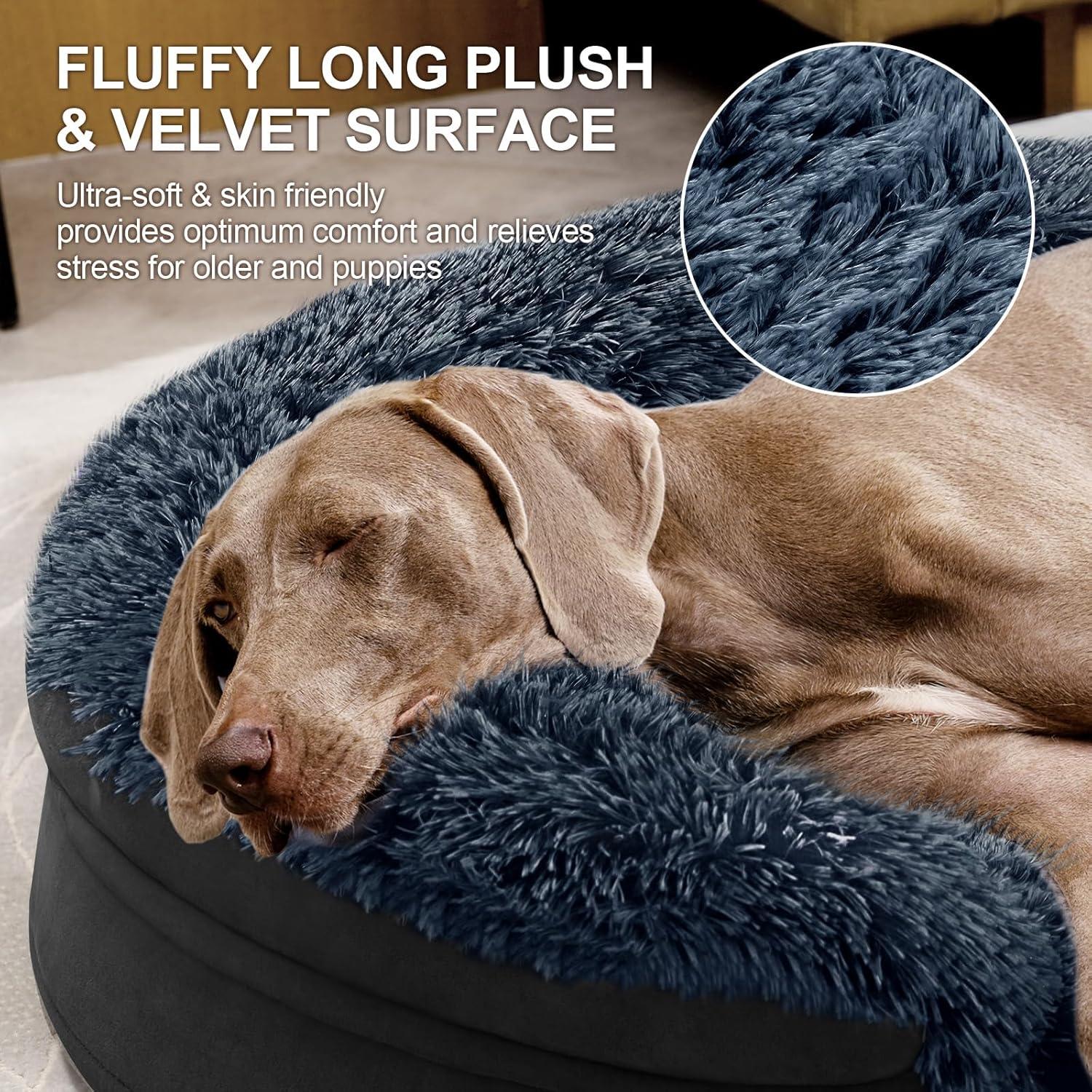 Cama Ortopédica para Perros Iweepet 104.9x82.8cm Negra