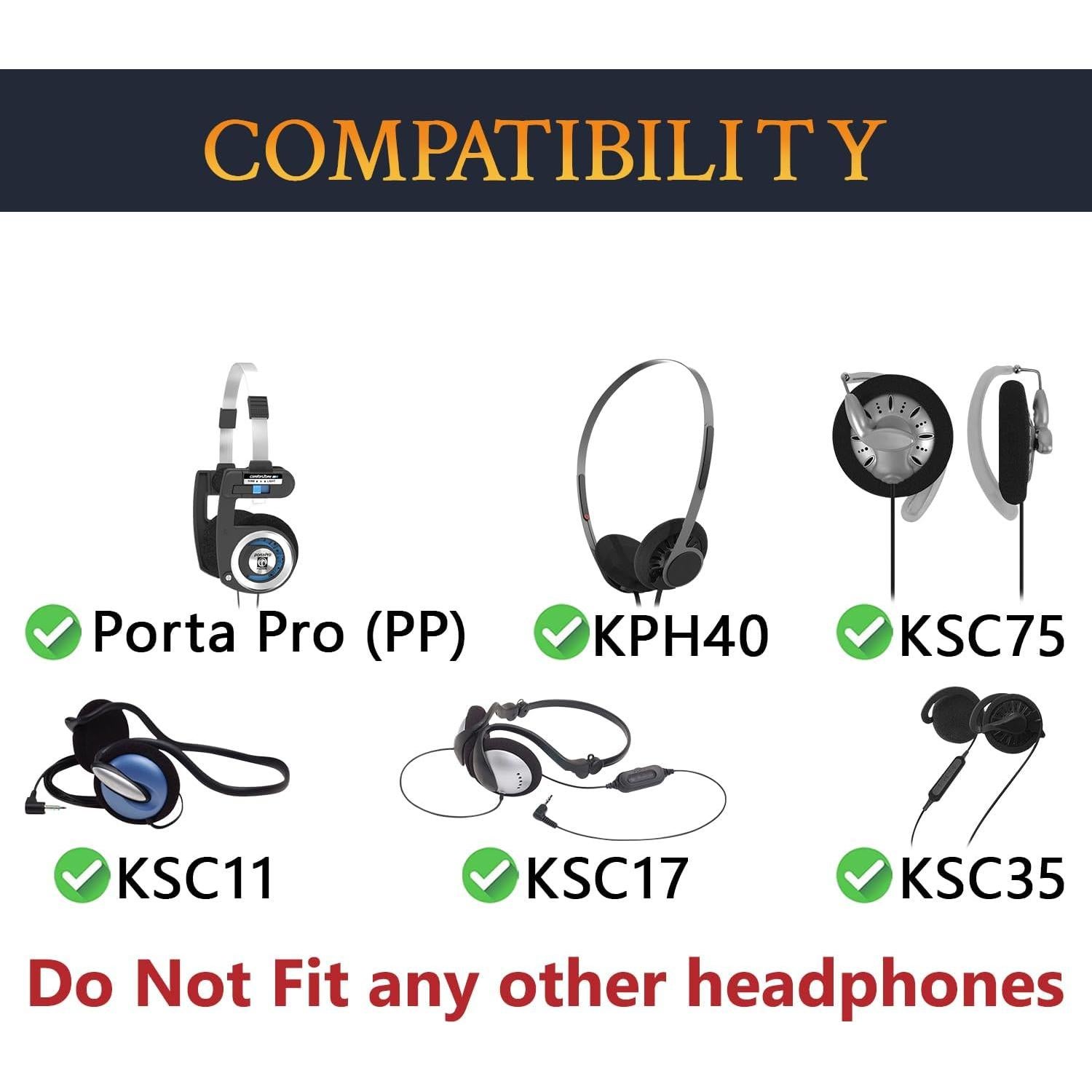 Almohadillas de Reemplazo SOULWIT para Auriculares Koss - Negro