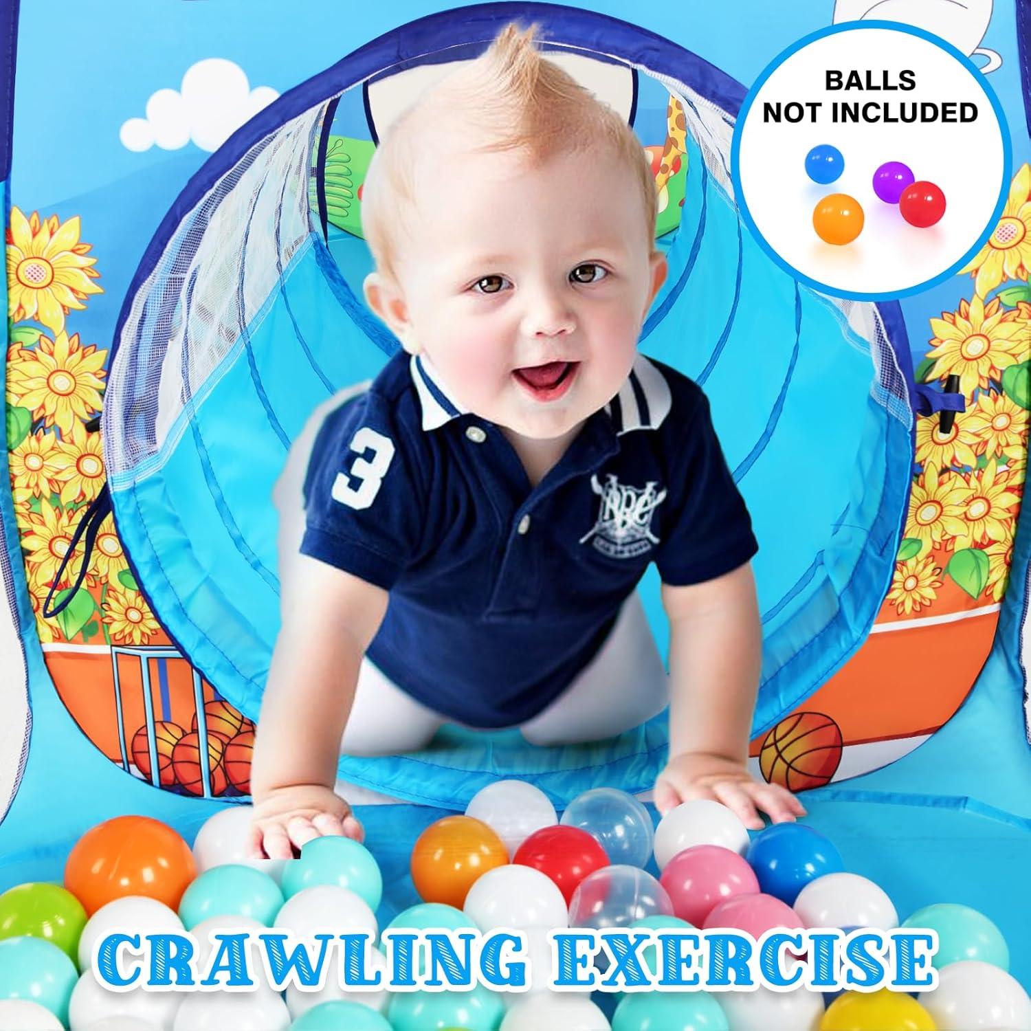 Carpa de Juego 3 Piezas para Niños con Túnel y Piscina