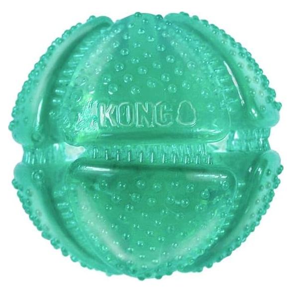 KONG Squeezz Dental Ball - Juguete Dental para Perros Medianos/Grandes