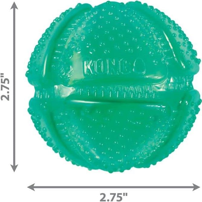 KONG Squeezz Dental Ball - Juguete Dental para Perros Medianos/Grandes